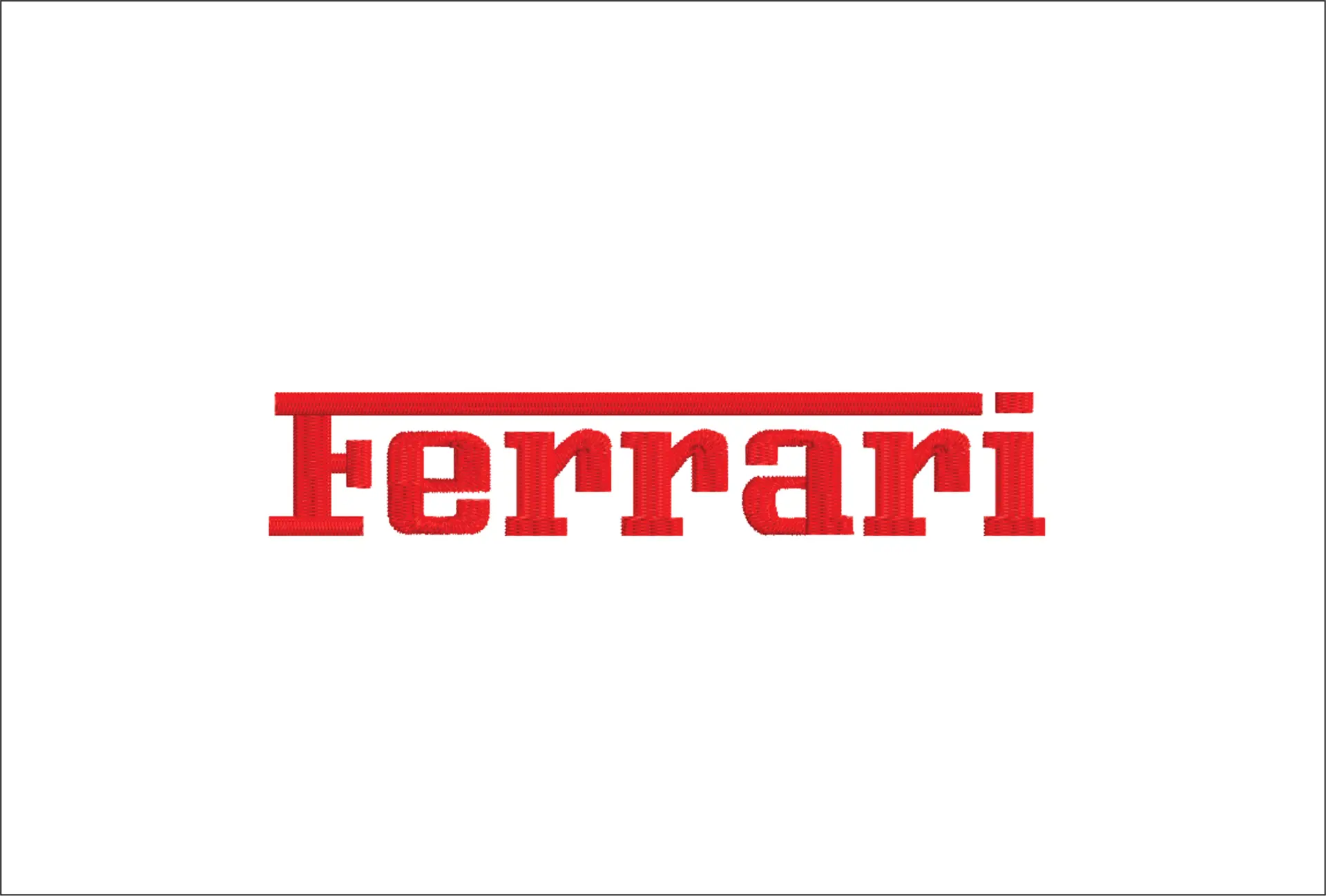 Ferrari Text Italy Car Logo embroidery design -  Car embroidery design machine pattern - Car embroidery file - instant download