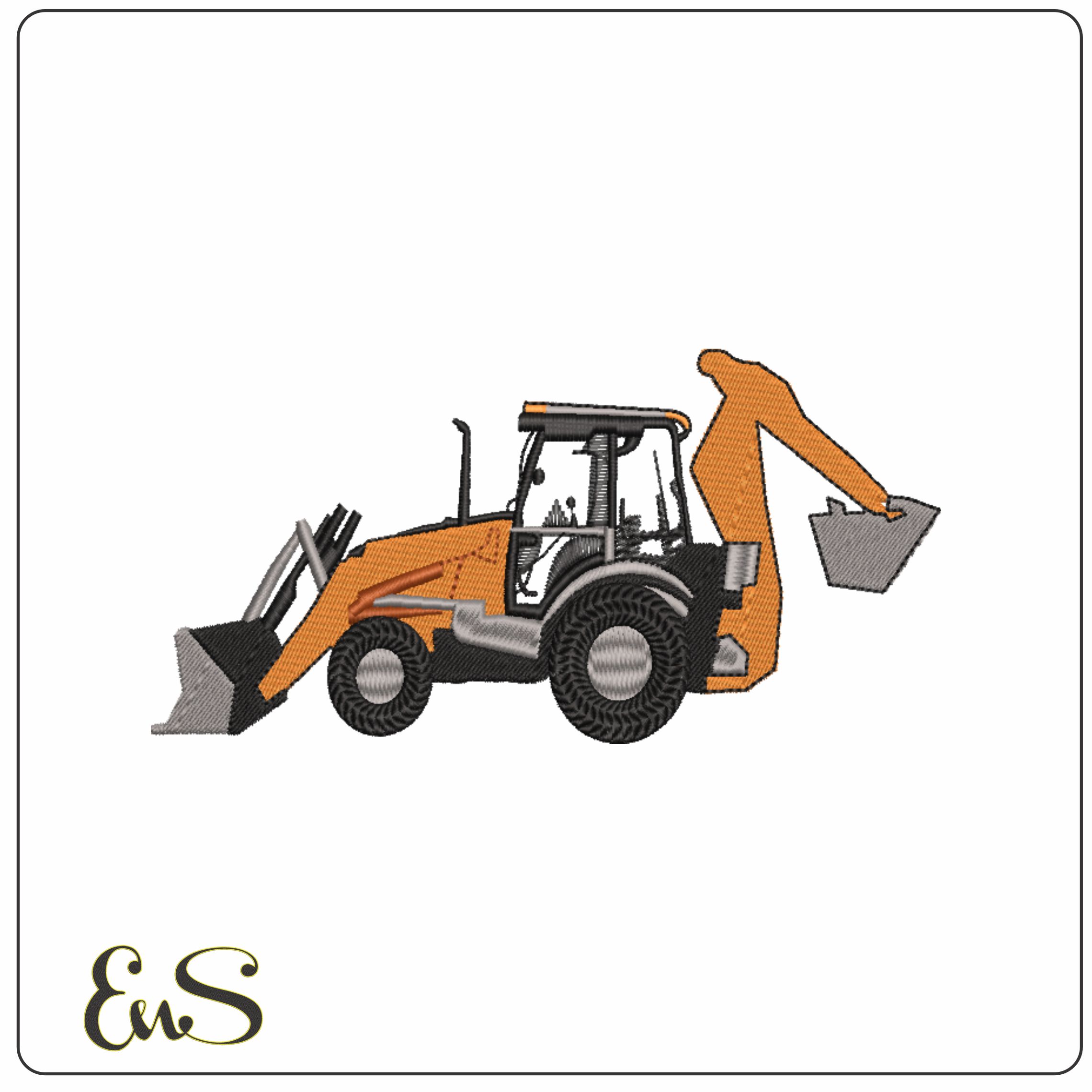JCB Digger embroidery design - Car embroidery design machine pattern - Car embroidery file - instant download