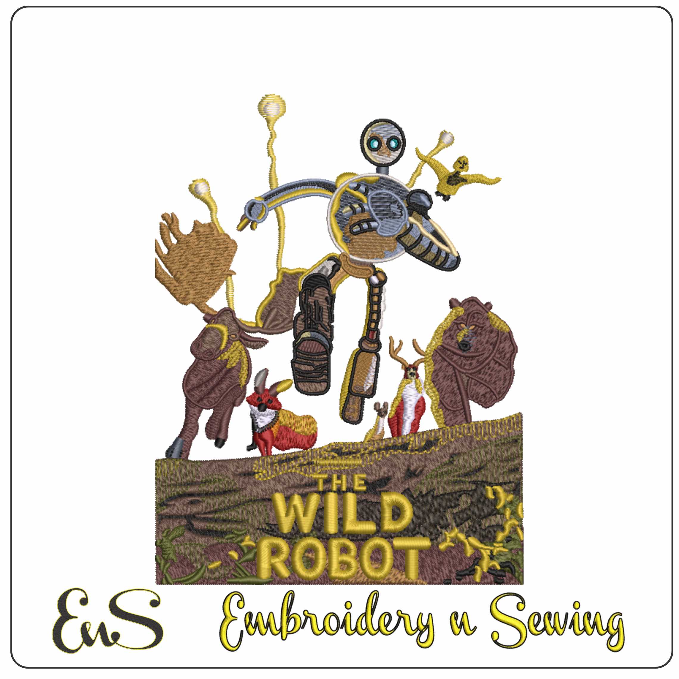 The Wild Robot Explosion - Cartoon embroidery designs - embroidery file - instant download