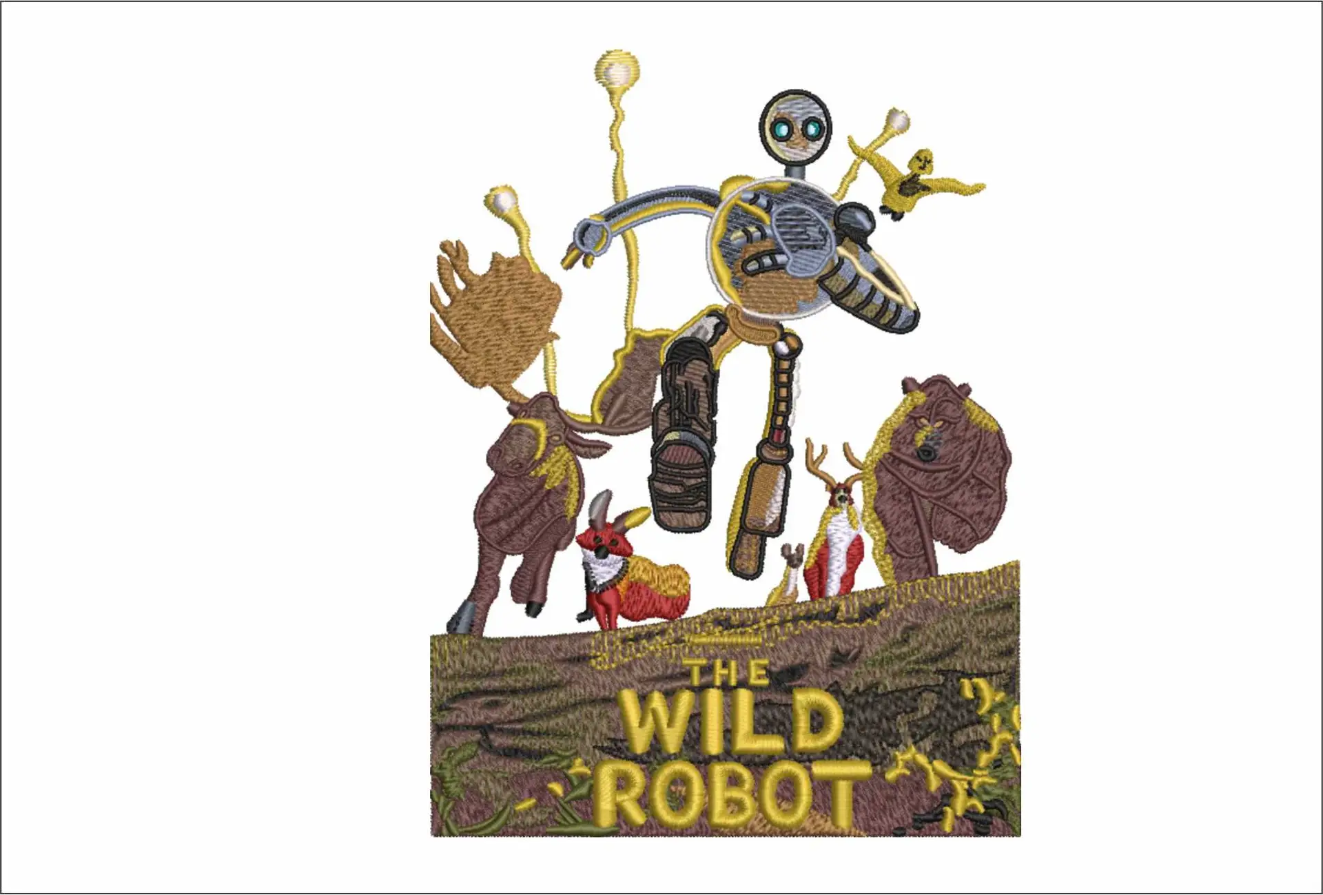 The Wild Robot Explosion - Cartoon embroidery designs - embroidery file - instant download