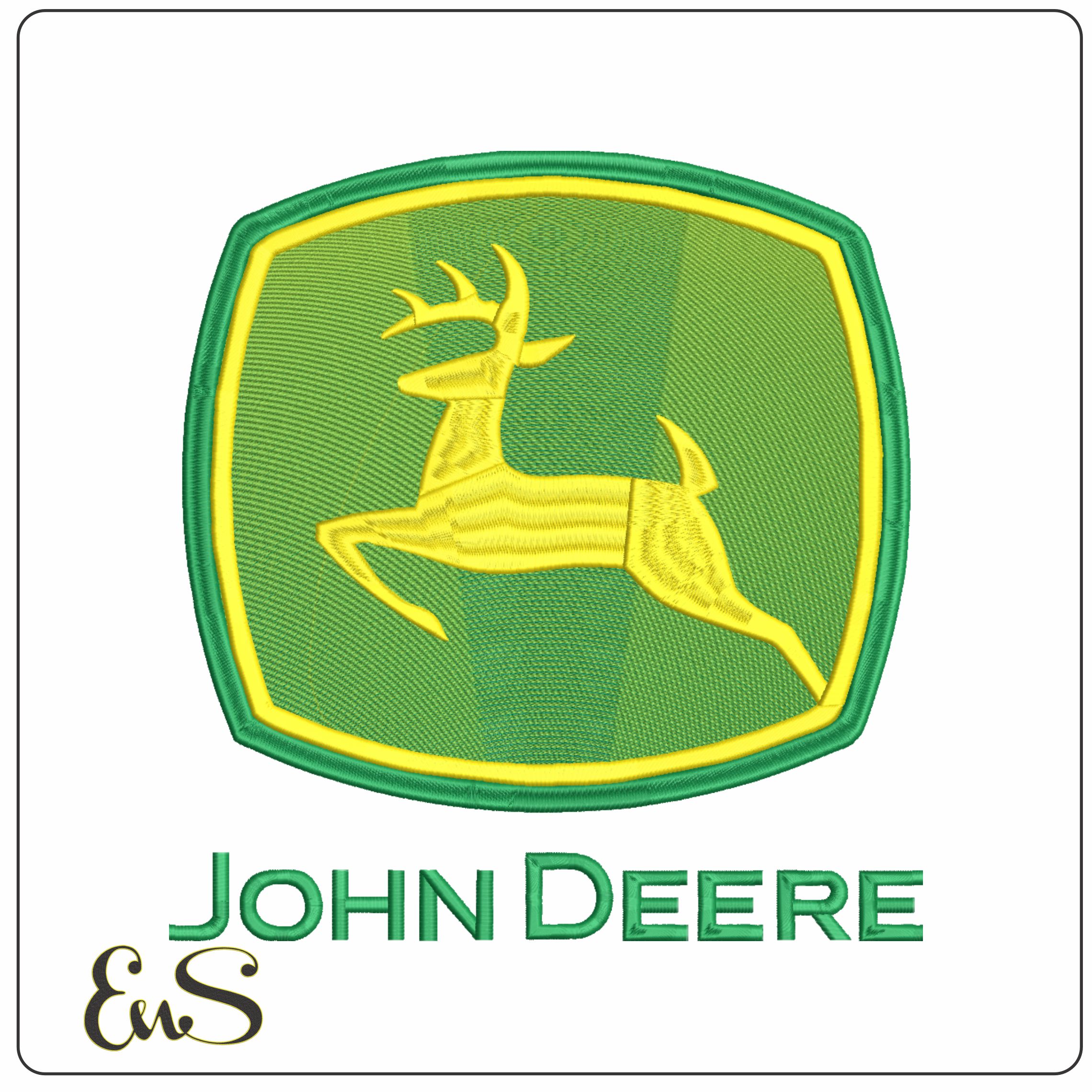 John Deere Tractors Logo embroidery design - Car embroidery design machine pattern - Car embroidery file - instant download