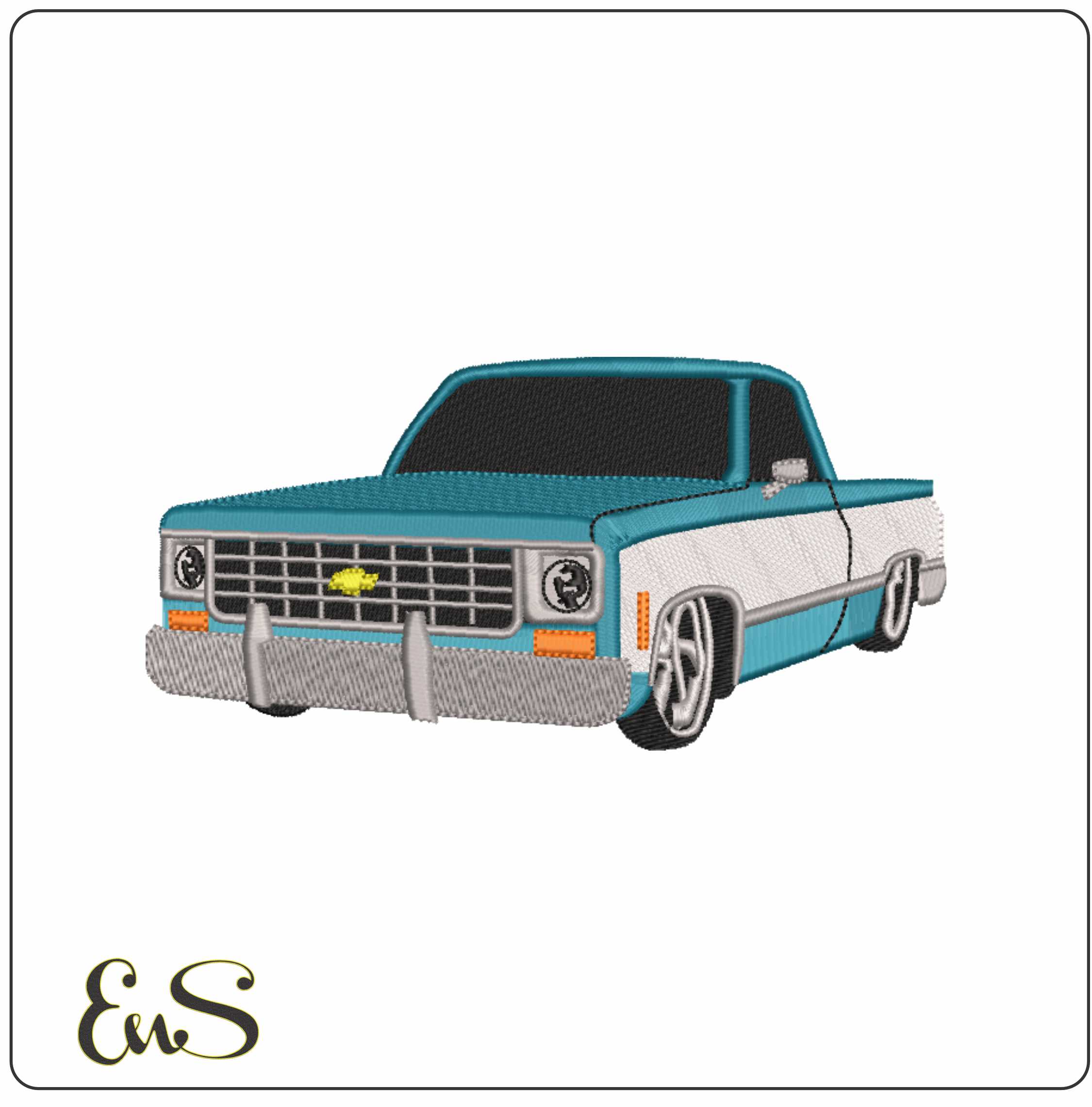 Chevy Old Truck embroidery design -  Car embroidery design machine pattern - Car embroidery file - instant download