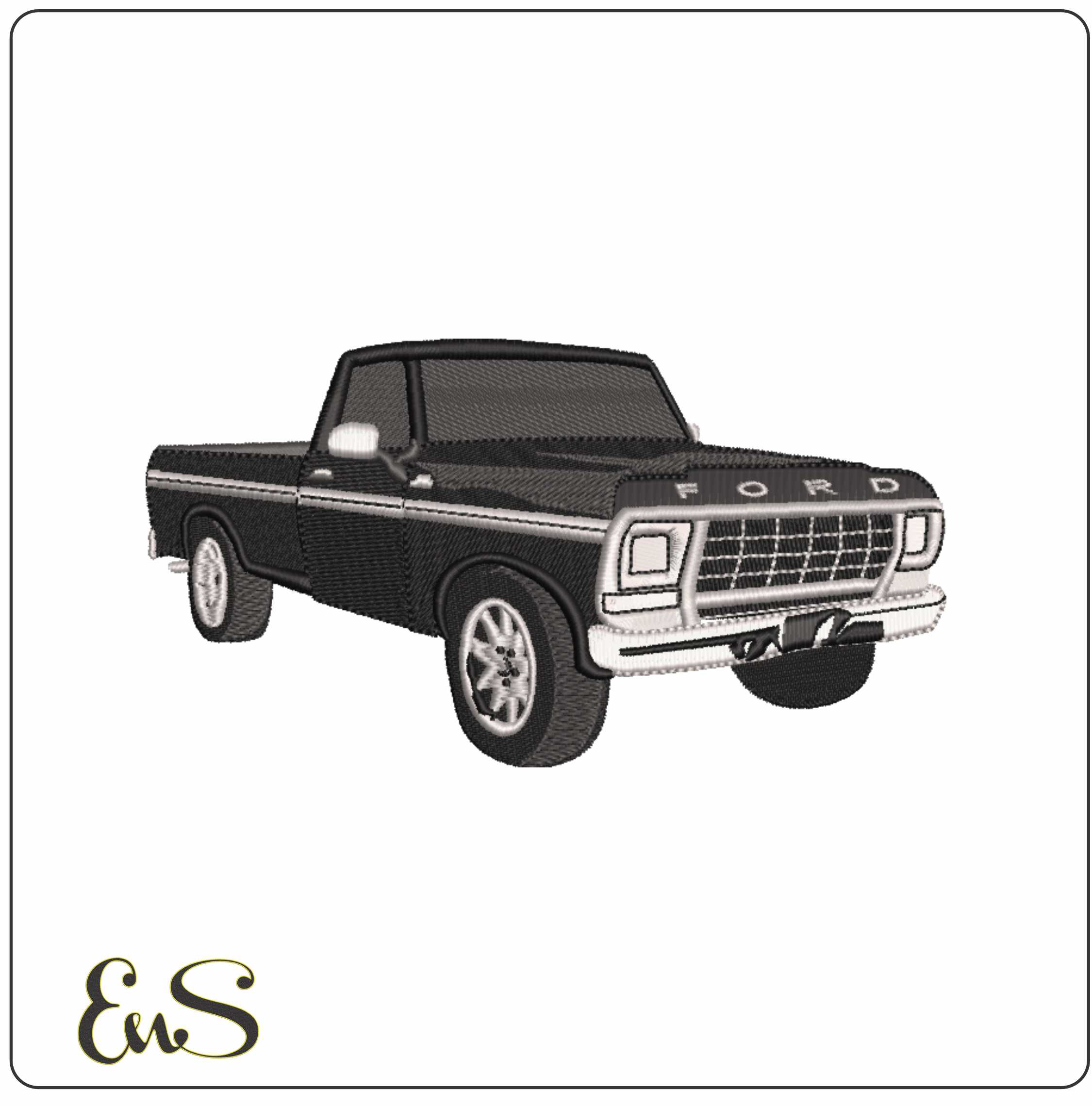Ford Old Truck embroidery design -  Car embroidery design machine pattern - Car embroidery file - instant download