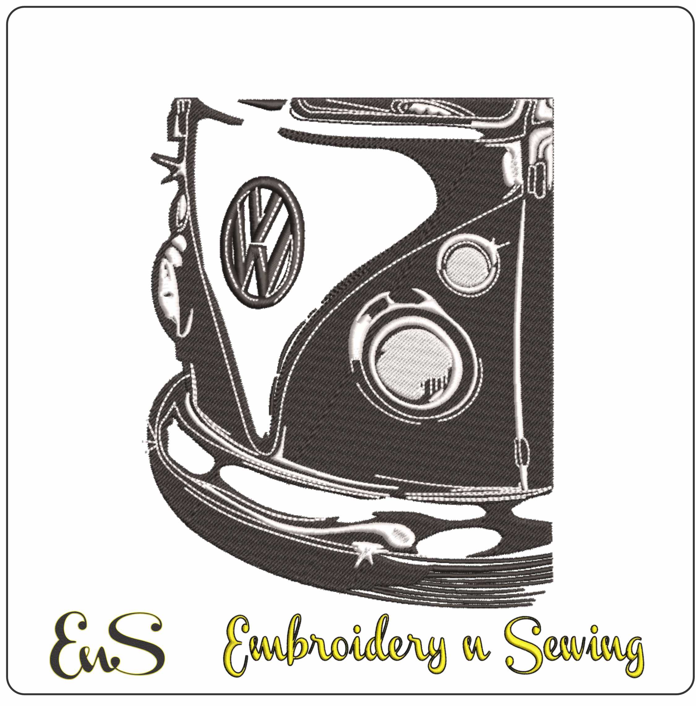 VW Camper Front embroidery design -  Car embroidery design machine pattern - Car embroidery file - instant download