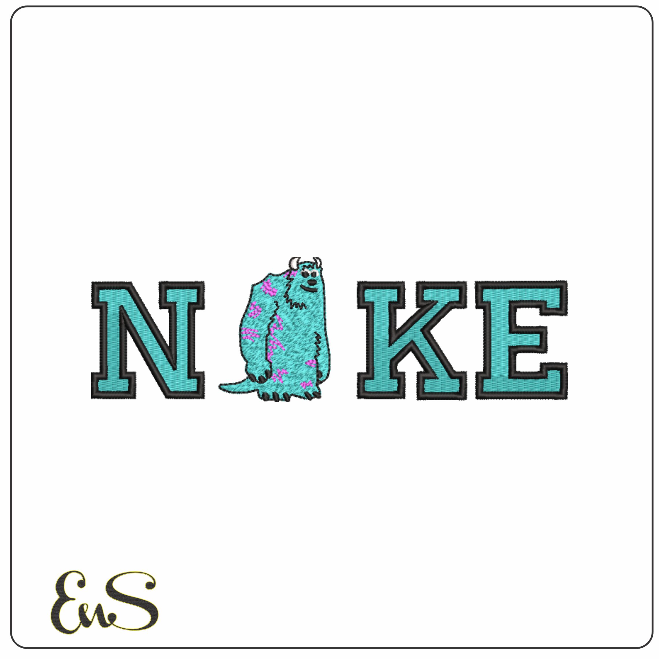 Nike Swoosh Sulley - Nike Monsters Inc design file - instant download in a frame