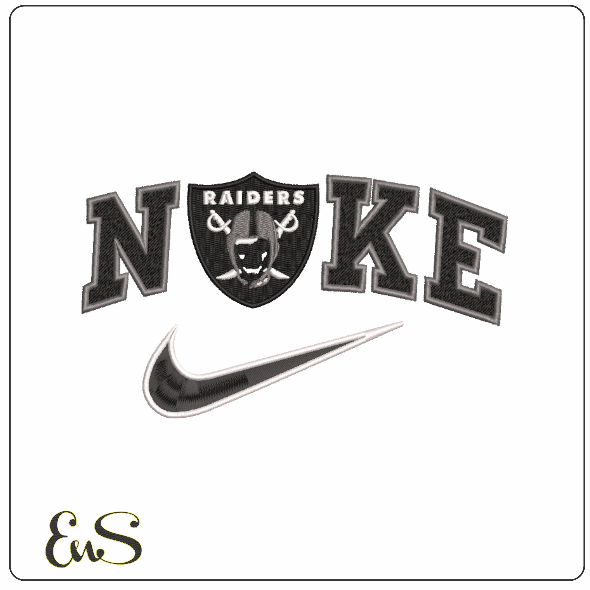 Nike Swoosh Las Vegas Raiders - Nike embroidery design file - instant download