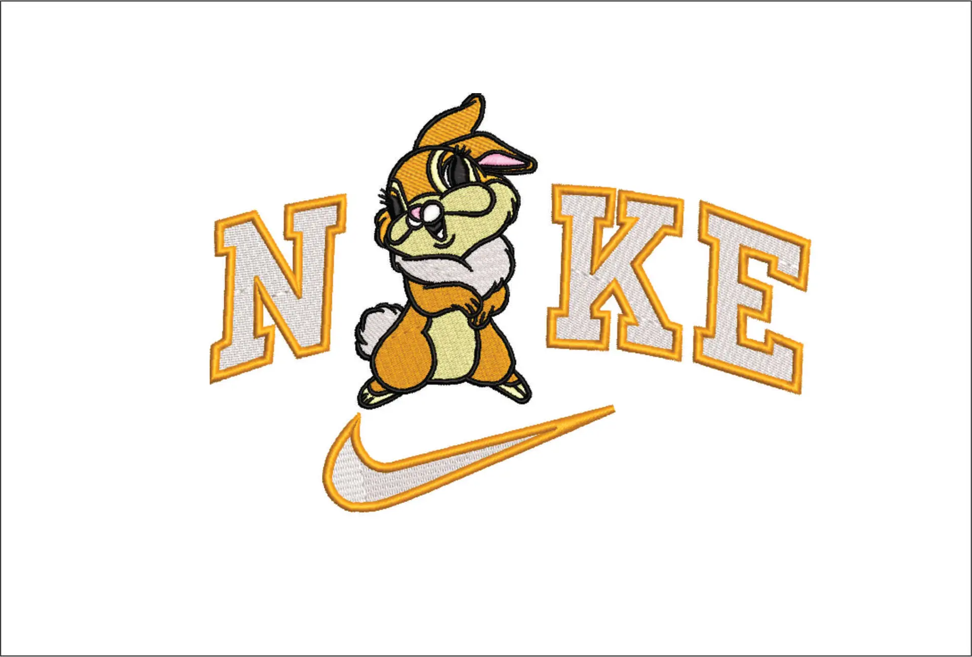 Nike Swoosh Mrs Thumper - Nike Disney Bambi design file - instant download in a frame