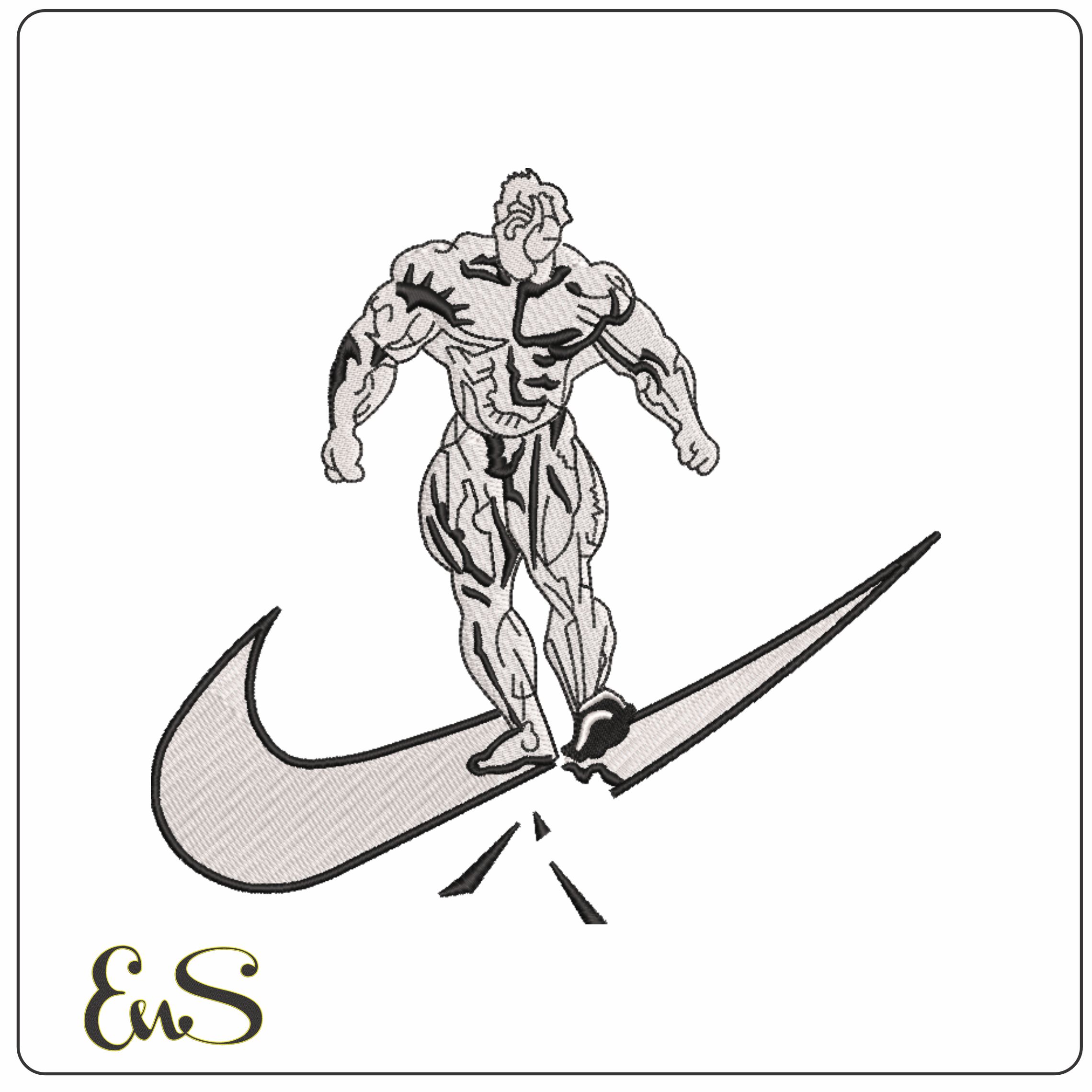 Nike Swoosh Body Builder Boy - Nike design file - instant download