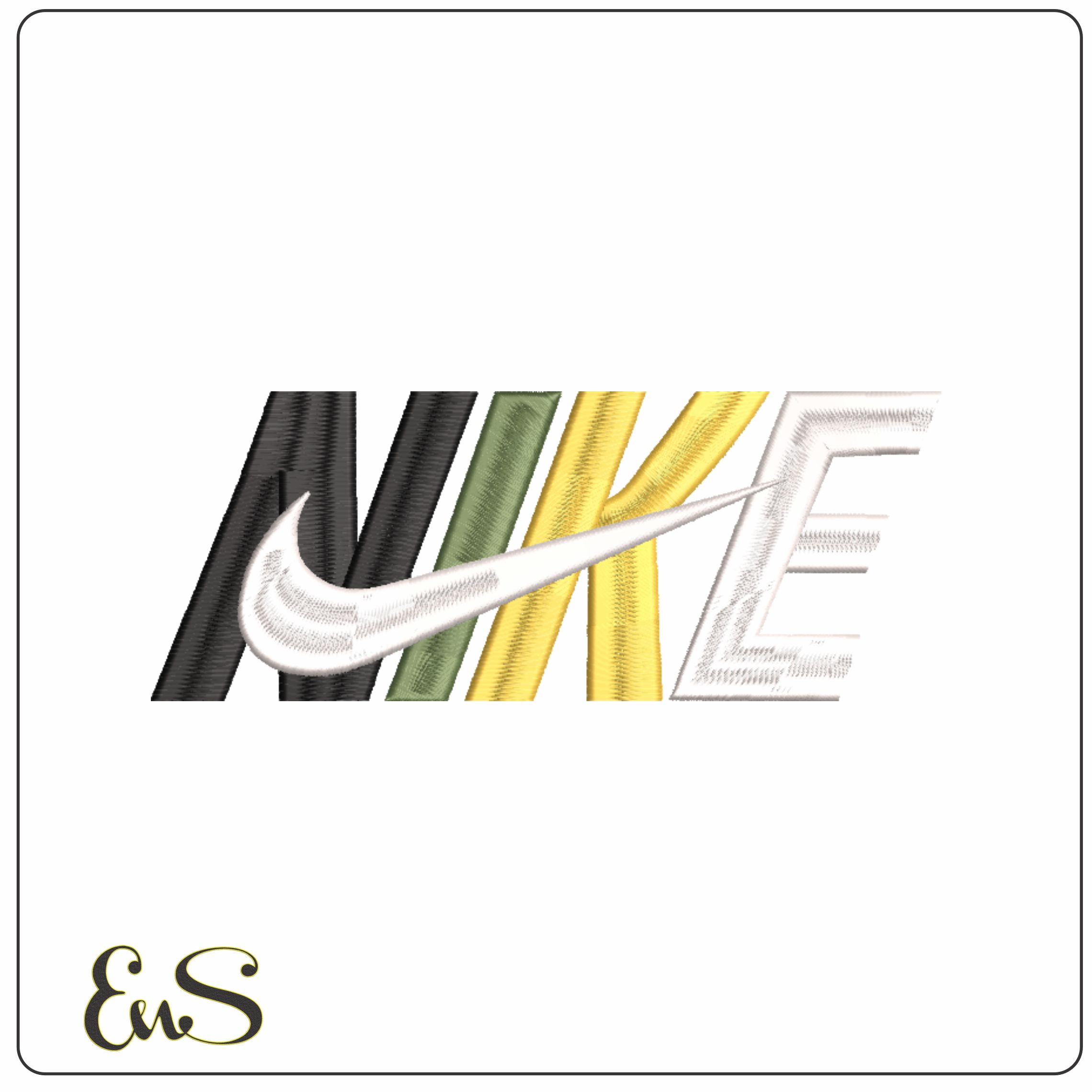 Nike Swoosh Jamaica - Nike embroidery design file - instant download