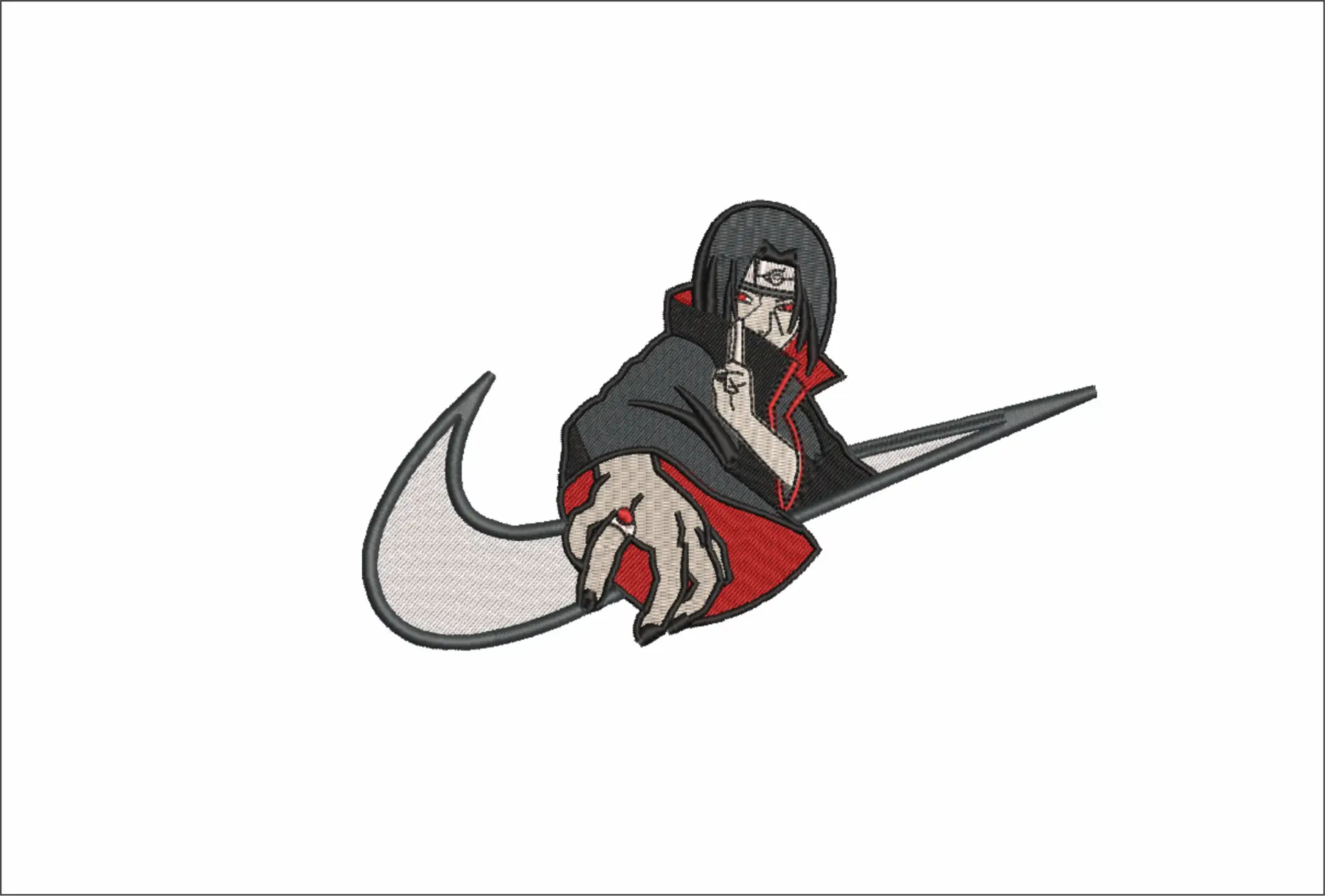 Nike Swoosh Itachi Uchiha Anime - Nike design file - instant download
