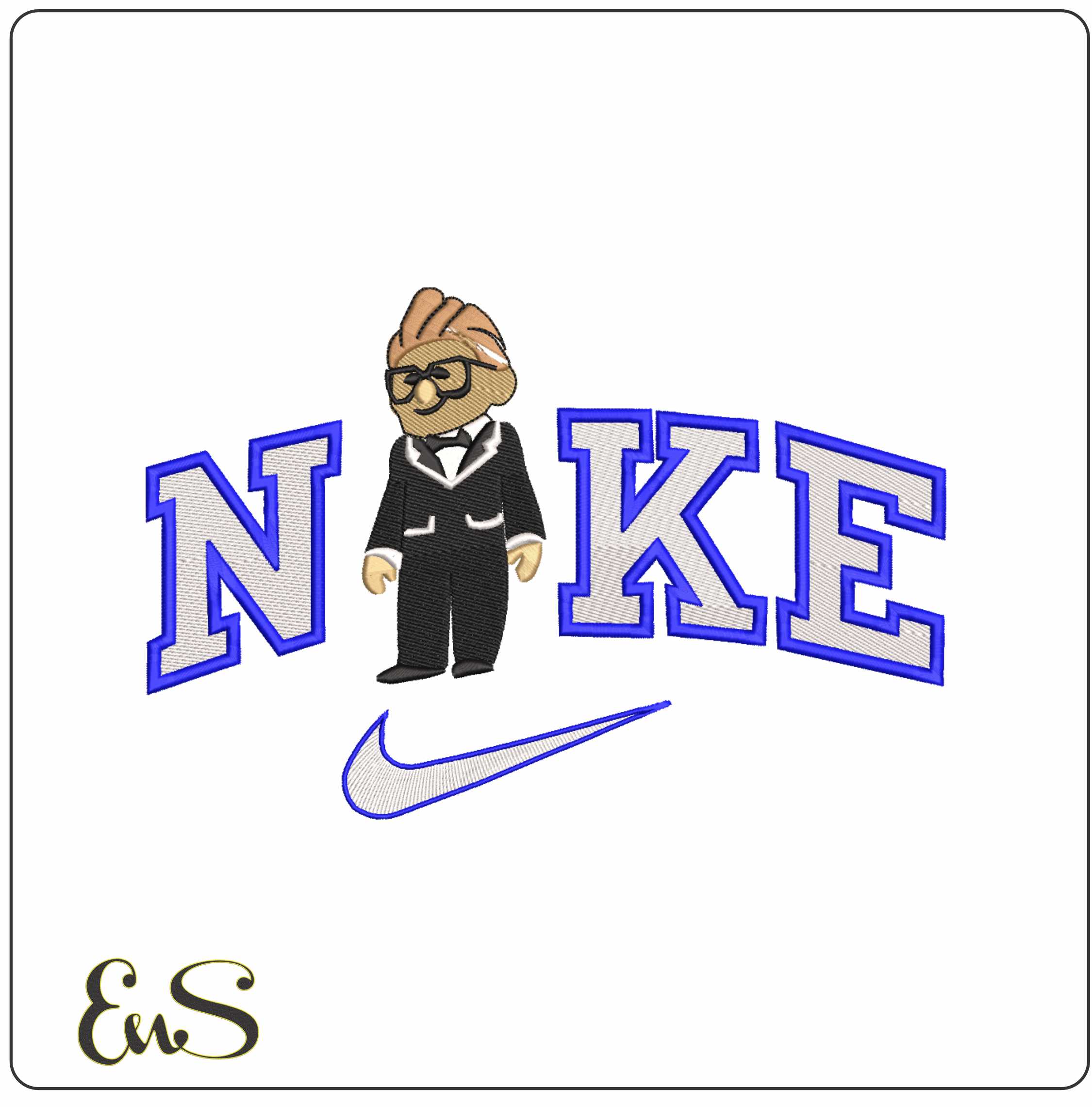 Nike Swoosh Up Grandad Carl Wedding - Disney Cartoon embroidery design file - instant download