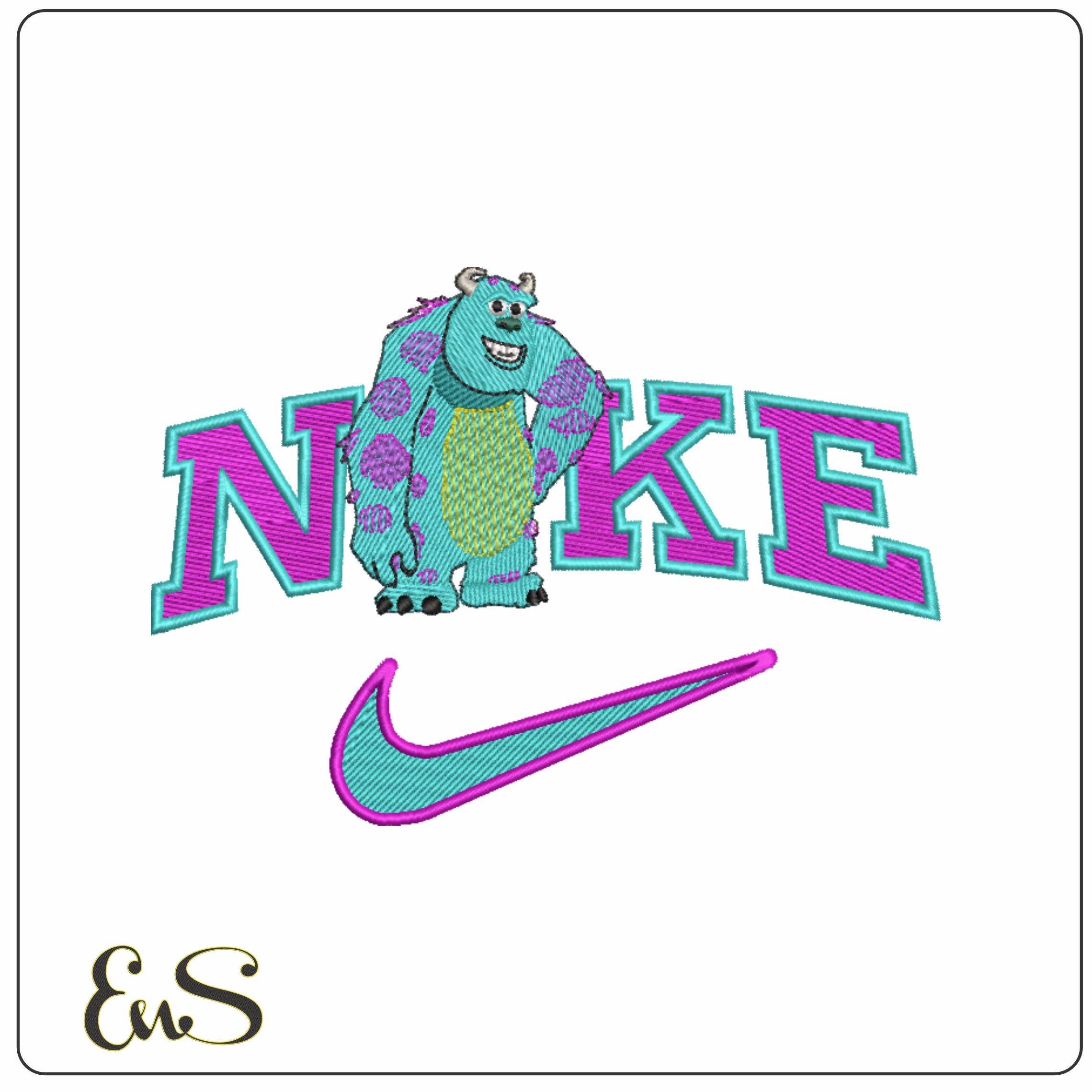 Nike Swoosh Sulley - Nike Monsters Inc design file - instant download in a frame