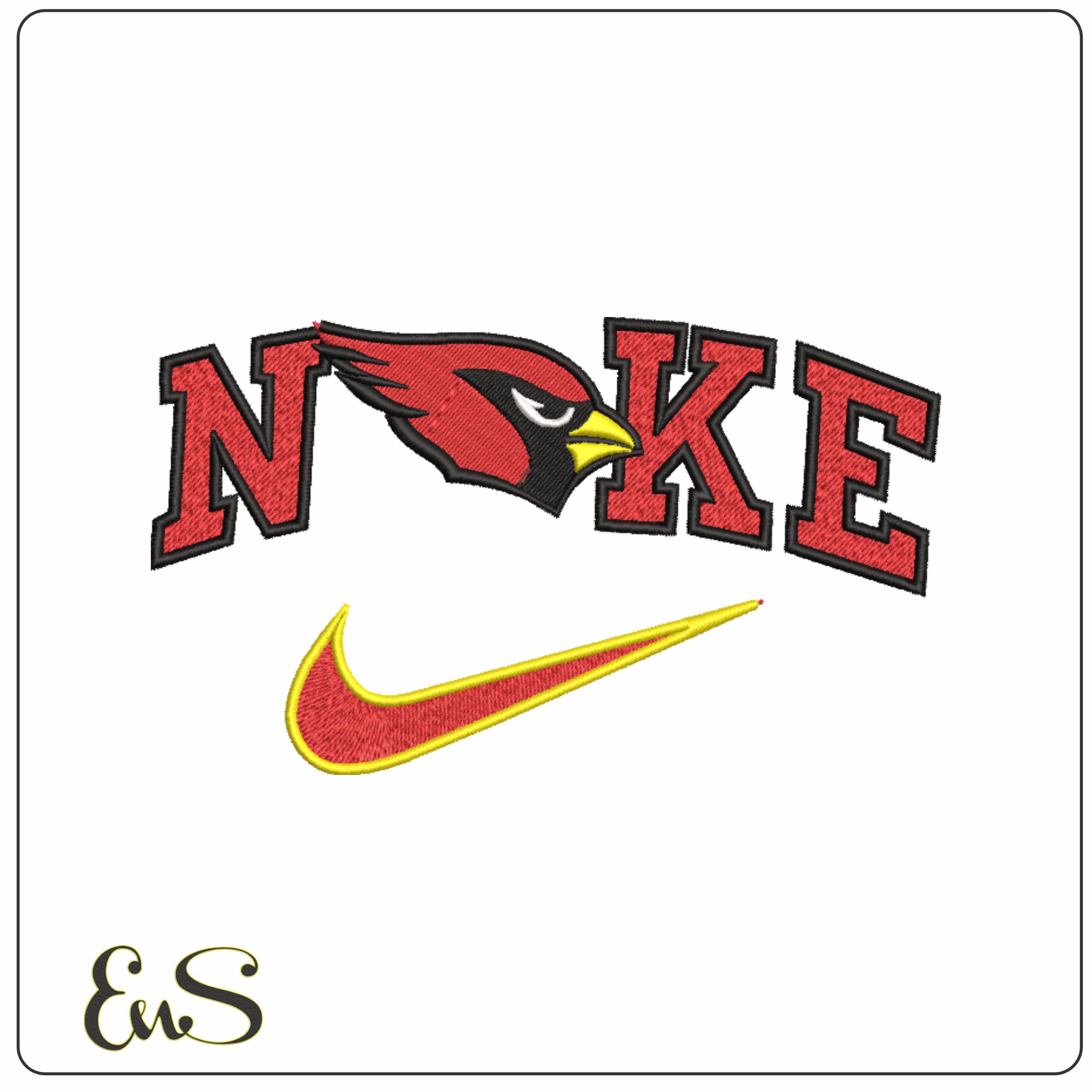 Nike Swoosh St Louis Cardinals - NFL embroidery design file - instant download