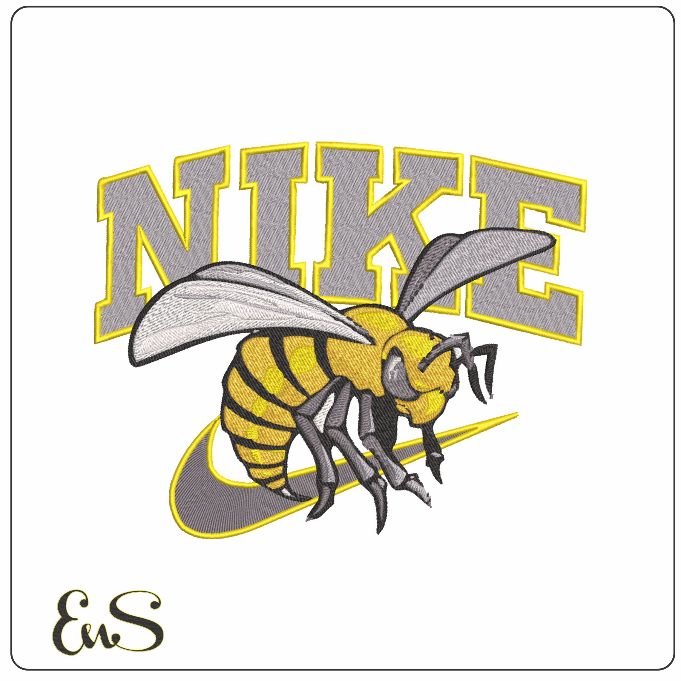 Nike Swoosh ASU Hornets - NCAA embroidery design file - instant download
