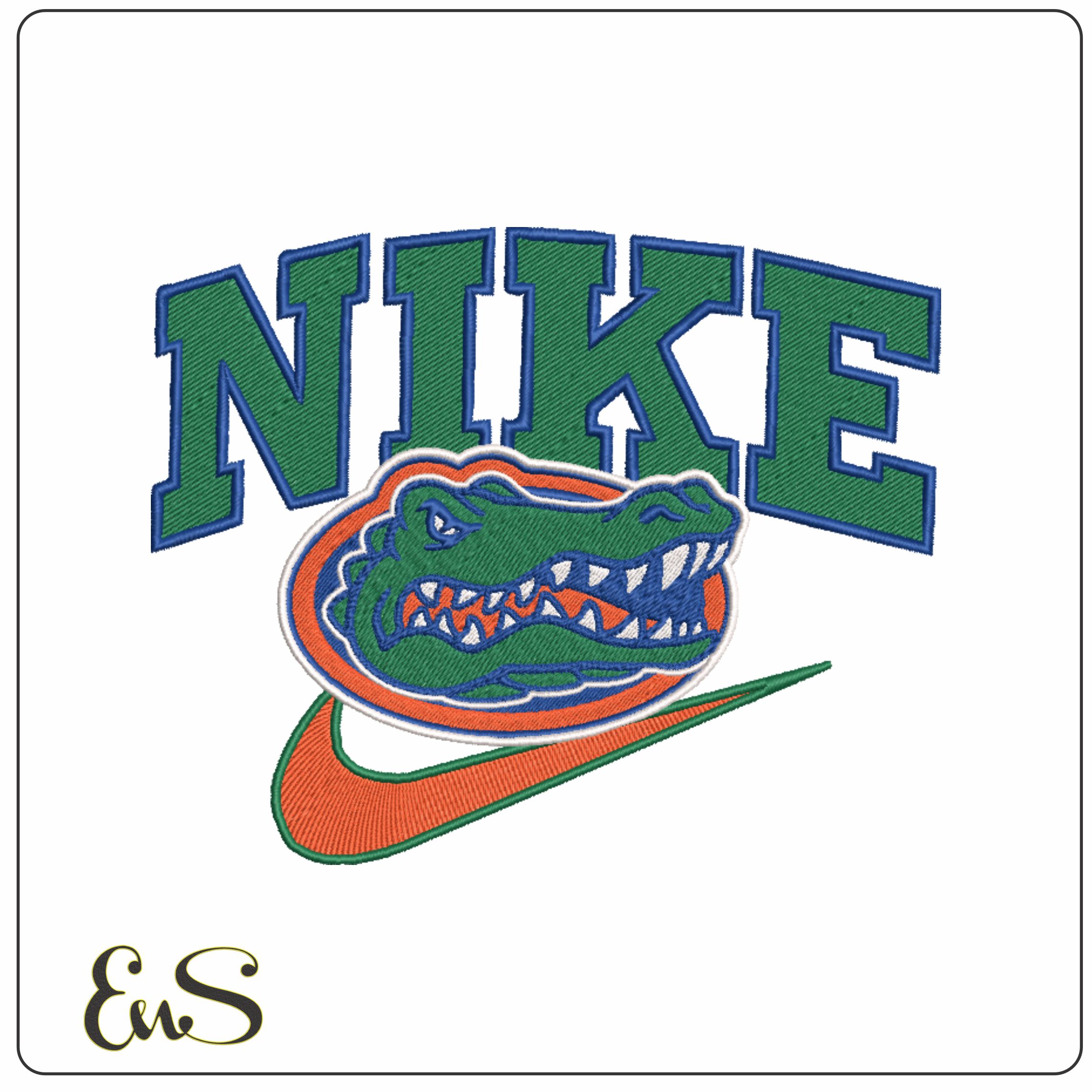 Nike Swoosh Florida Gators - NCAA embroidery design file - instant download