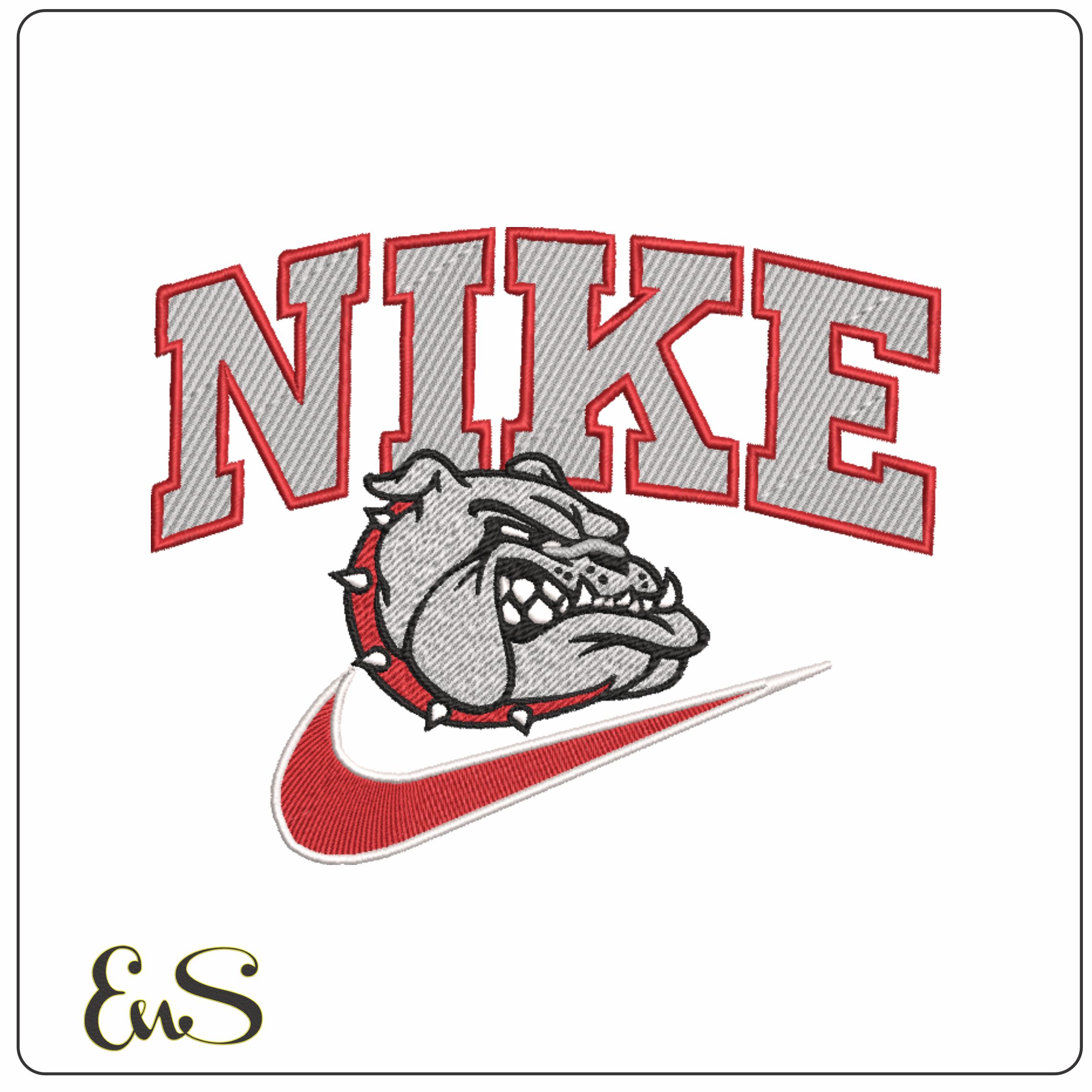 Nike Swoosh Georgia Athletics - Bulldogs Dawgs - NCAA embroidery design file - instant download