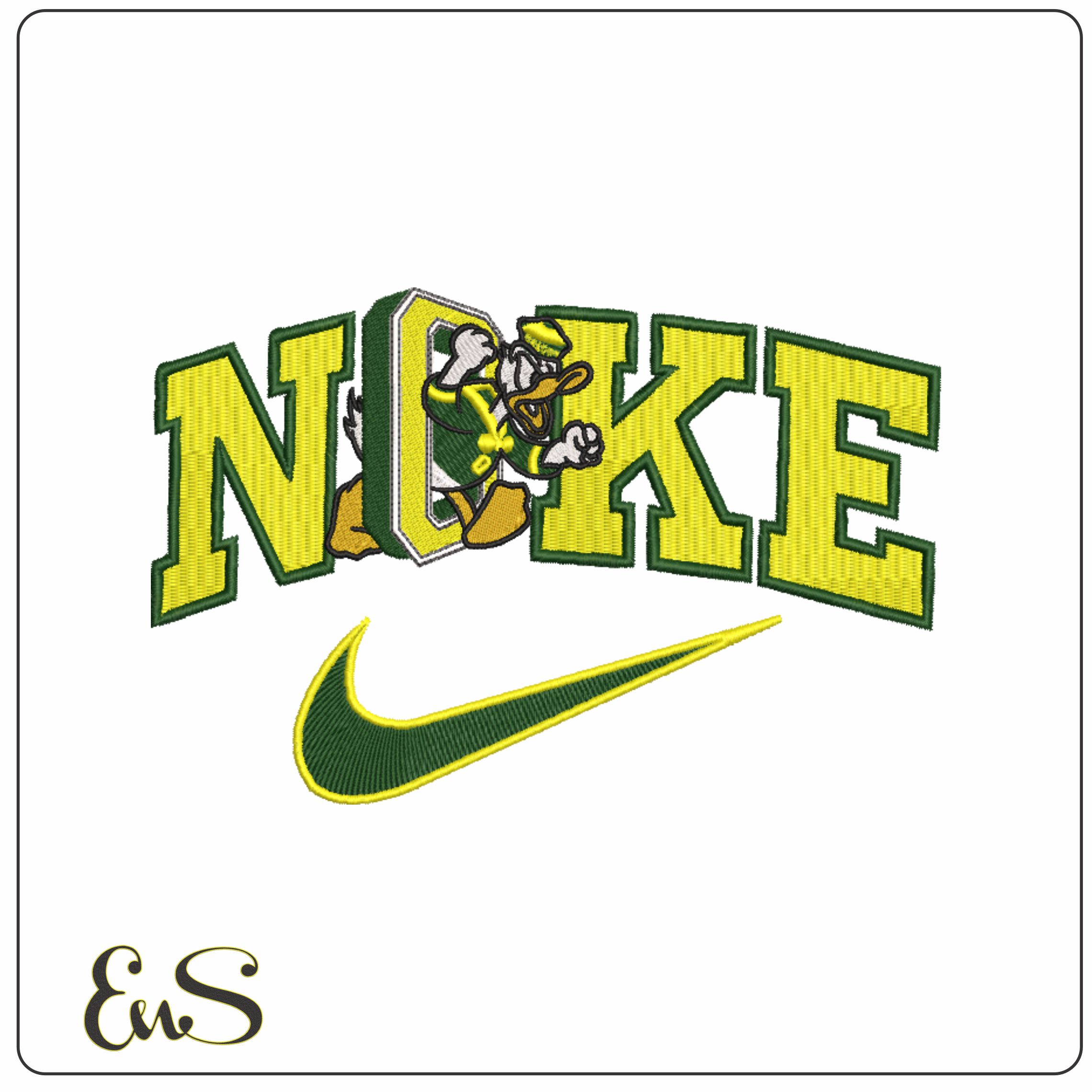 Nike Swoosh Oregon Ducks 1976 - NCAA embroidery design file - instant download