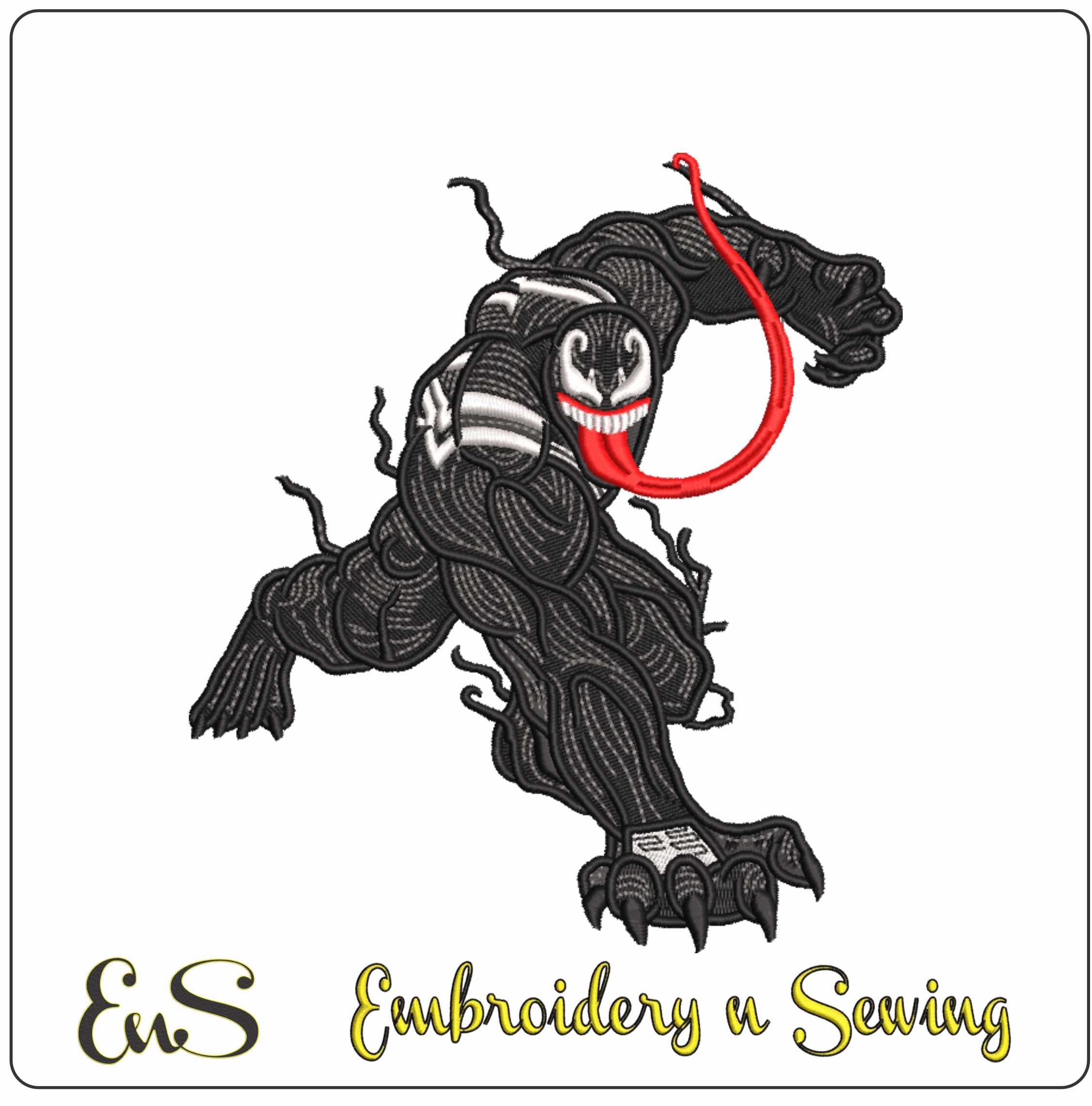 Venom - Marvel Comics - Nike embroidery design file - instant download