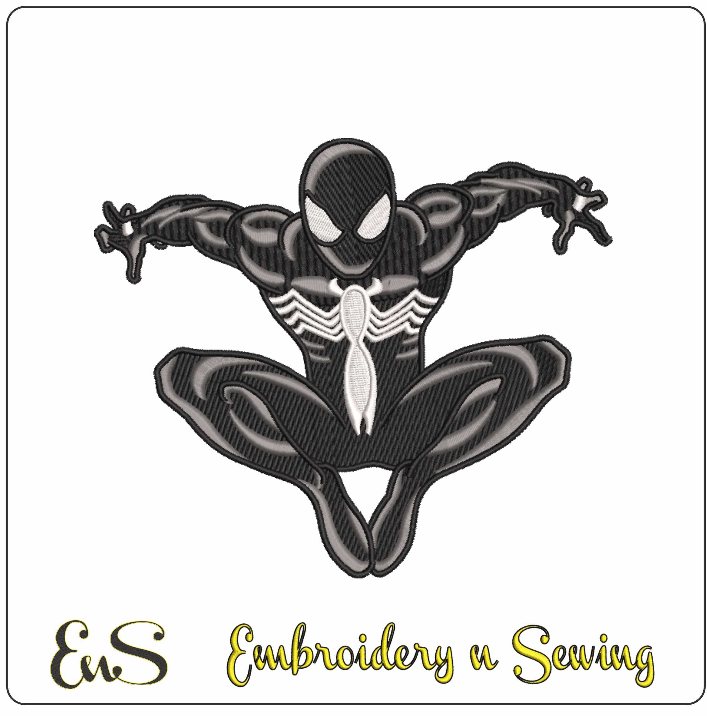 Venom Dark Spiderman - Marvel Comics - Nike embroidery design file - instant download