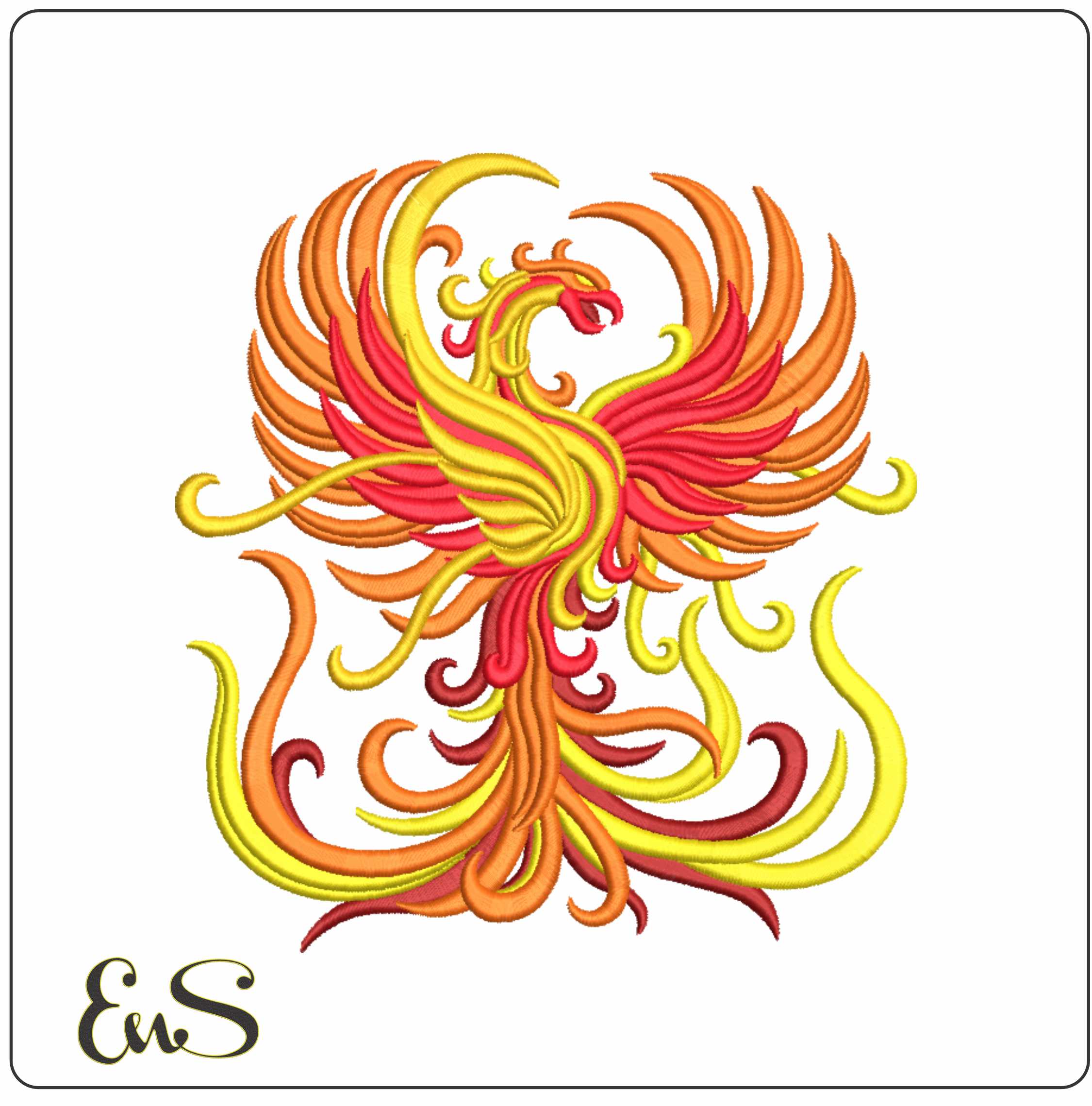Faukes Phoenix - Harry Potter embroidery design file - instant download