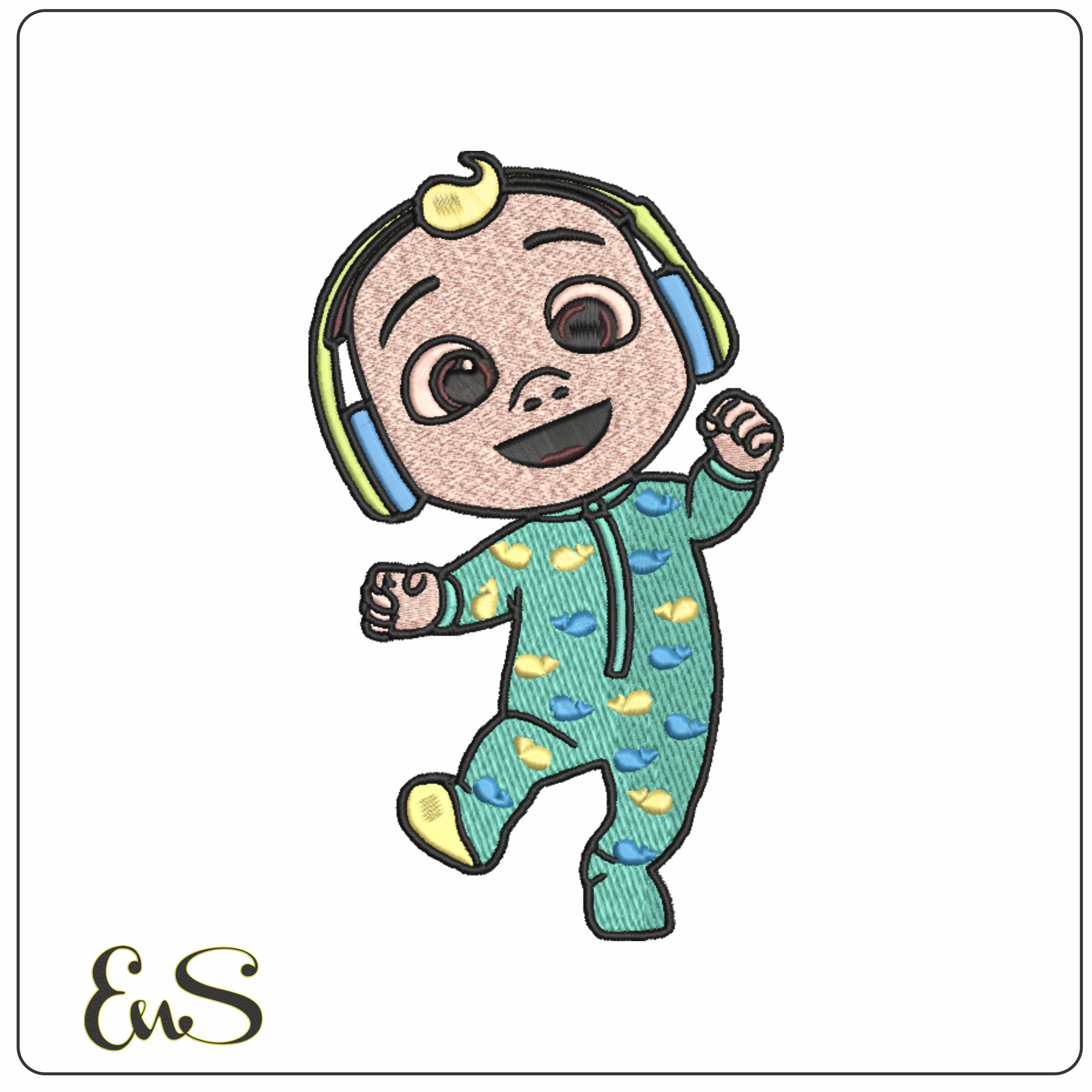 Cocomelon - Nike embroidery design file - instant download in a frame
