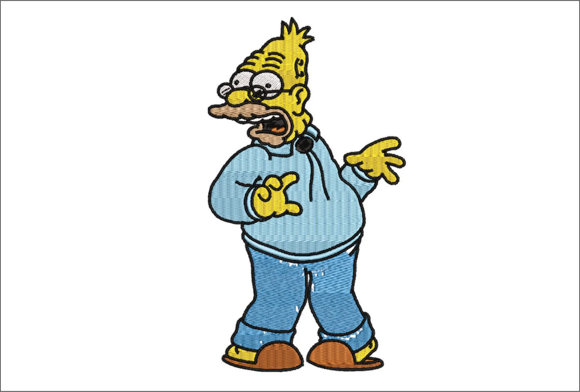 Old Man Simpson - Nike embroidery design file - instant download