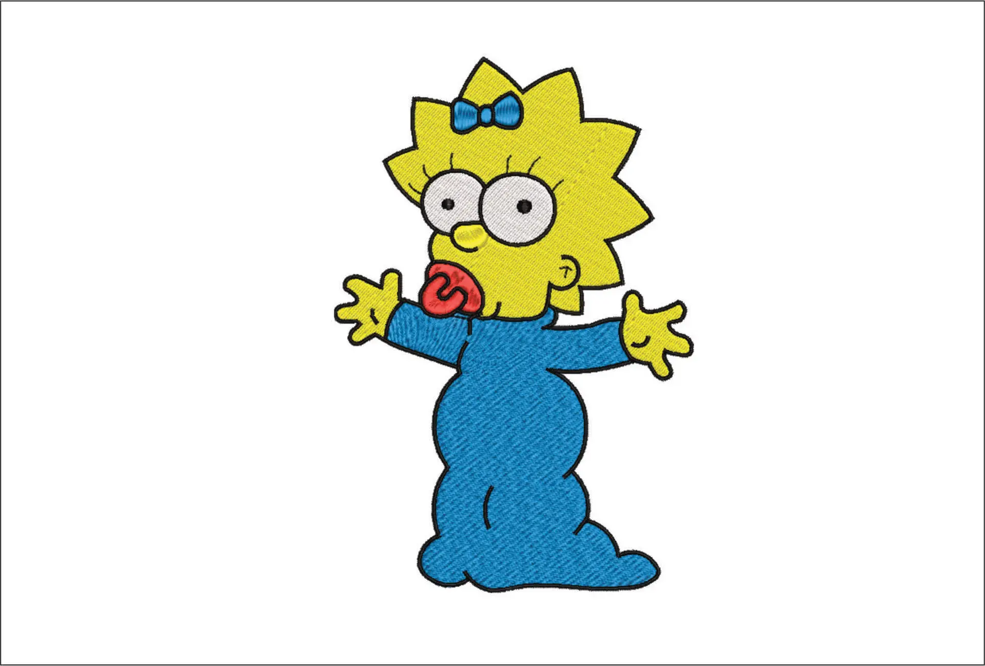 Maggie Baby Simpson - Nike embroidery design file - instant download