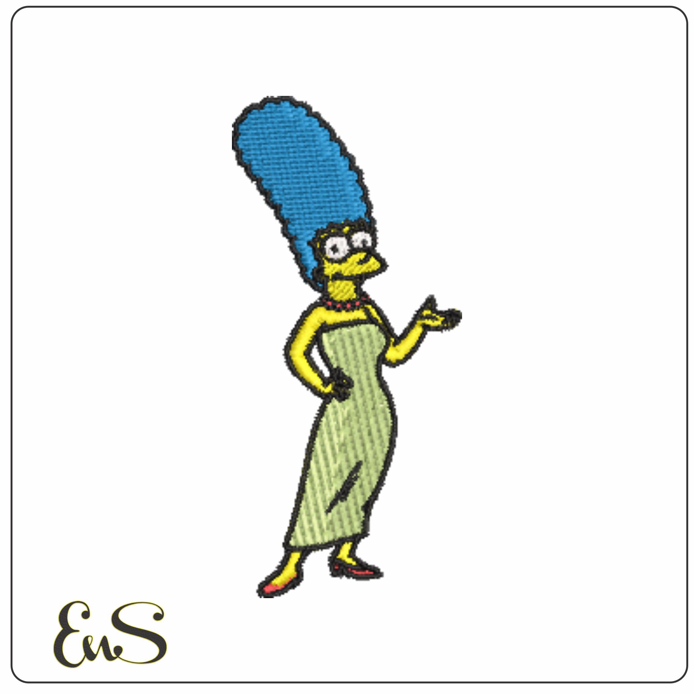Marge Simpson - Nike embroidery design file - instant download