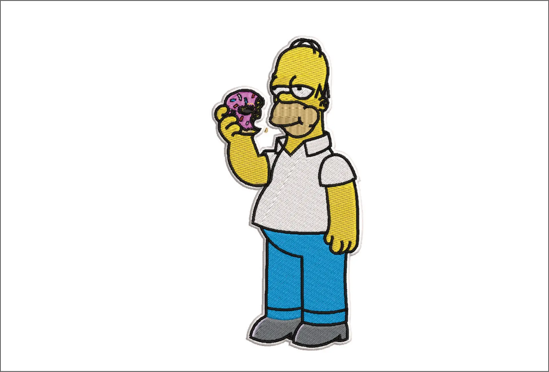 Homer Simpson - Nike embroidery design file - instant download