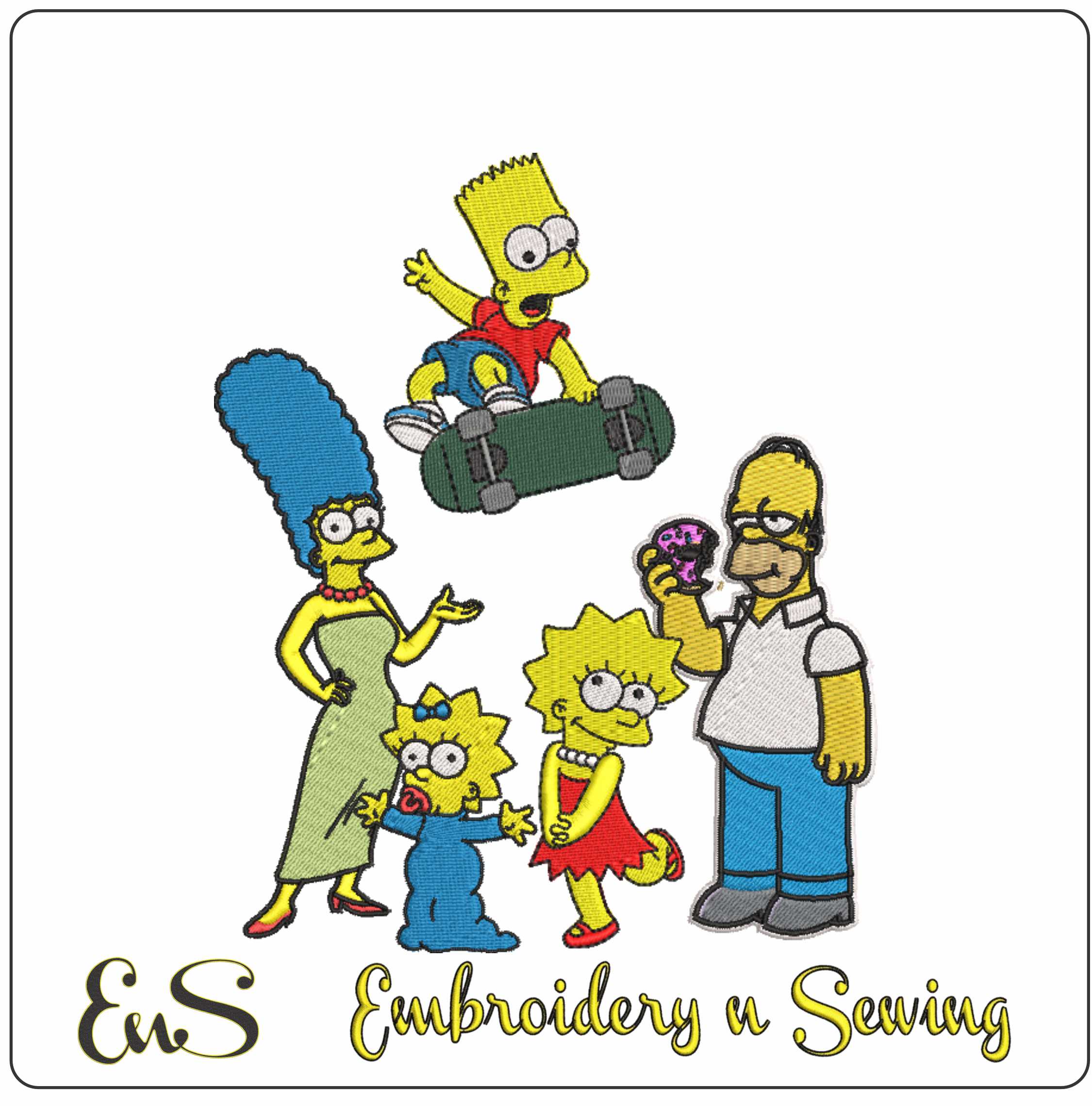 The Simpson - Nike embroidery design file - instant download