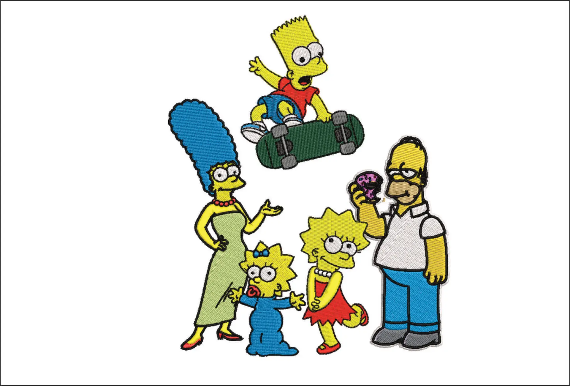 The Simpson - Nike embroidery design file - instant download