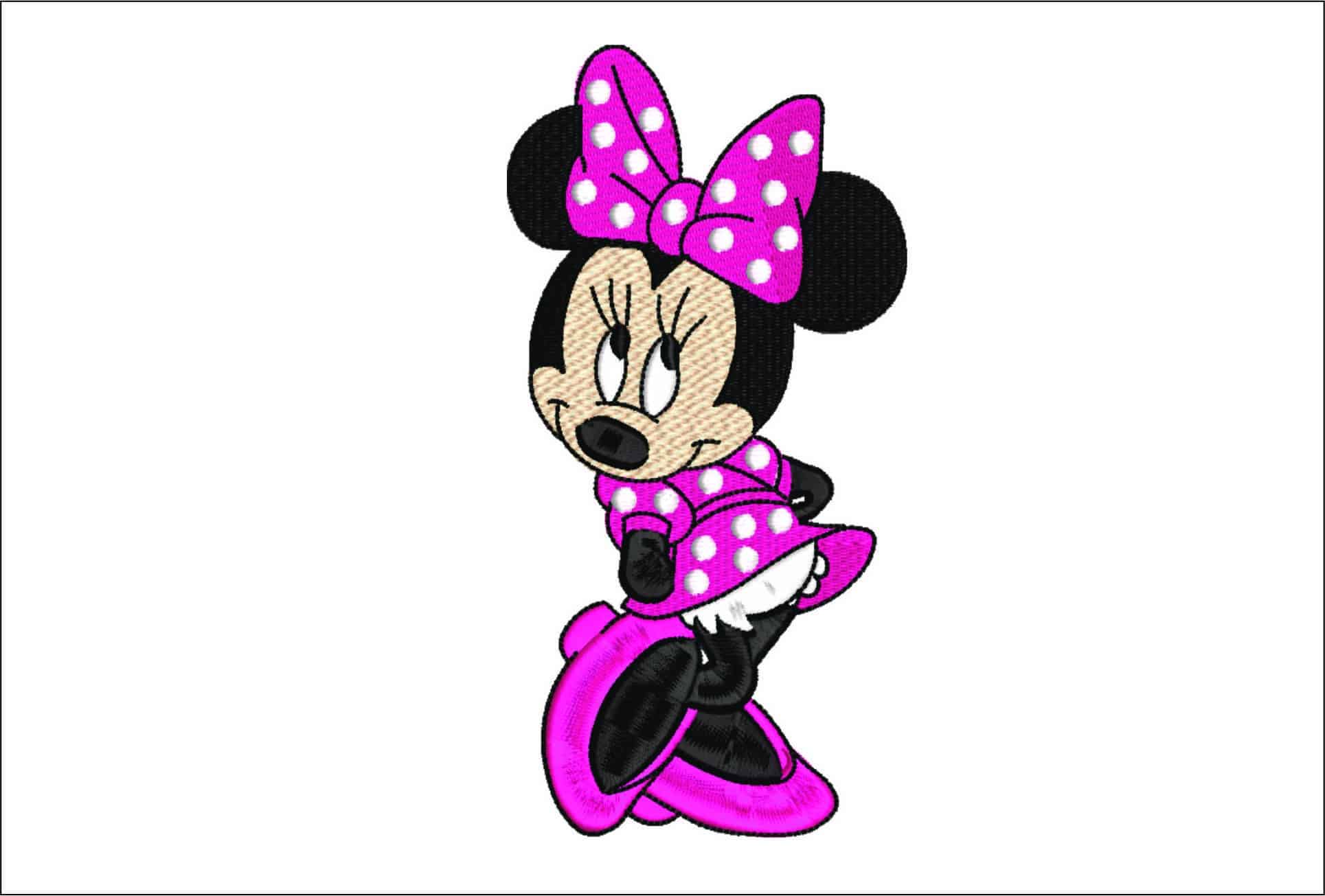 Minnie Mouse Posing - embroidery design file - instant download