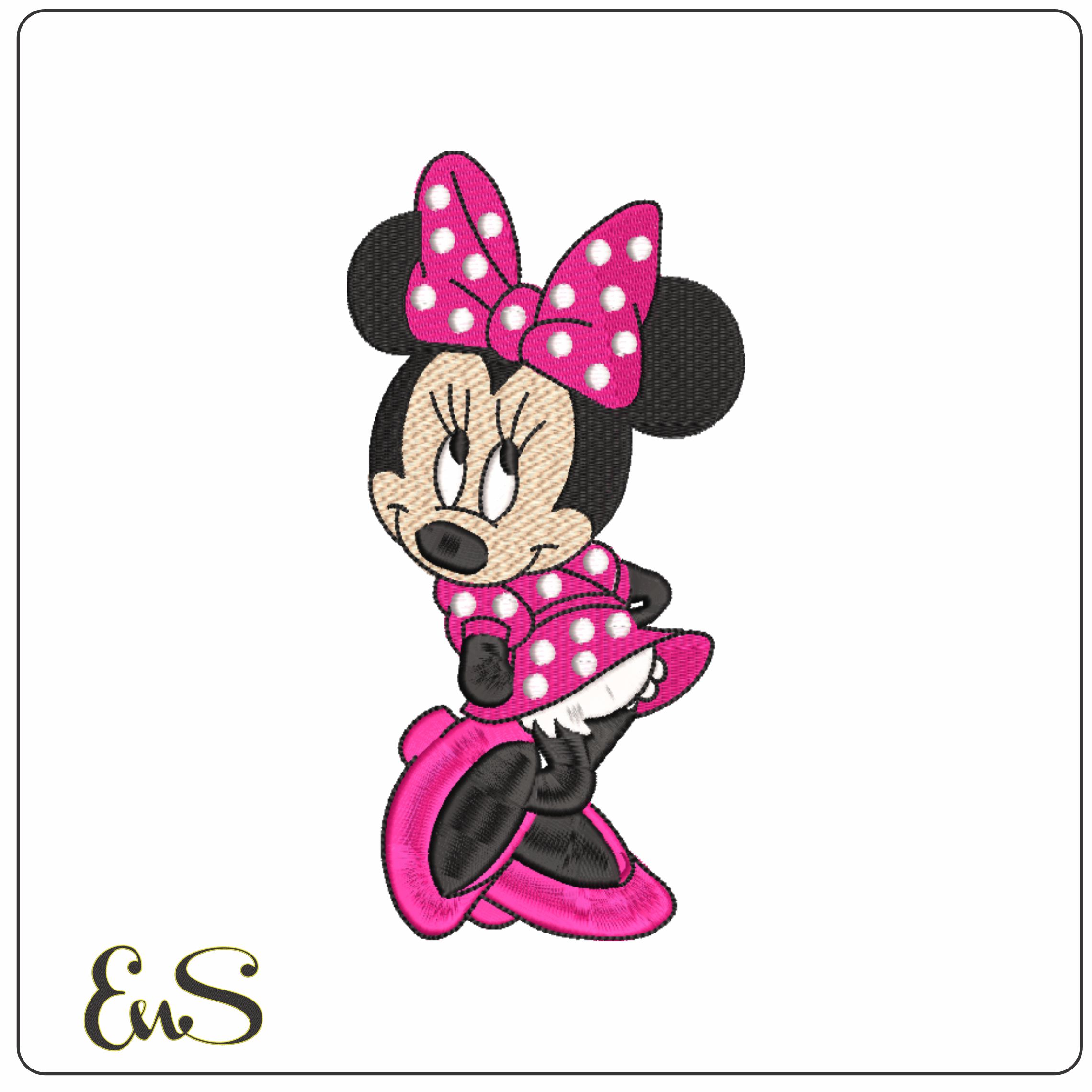 Minnie Mouse Posing - embroidery design file - instant download