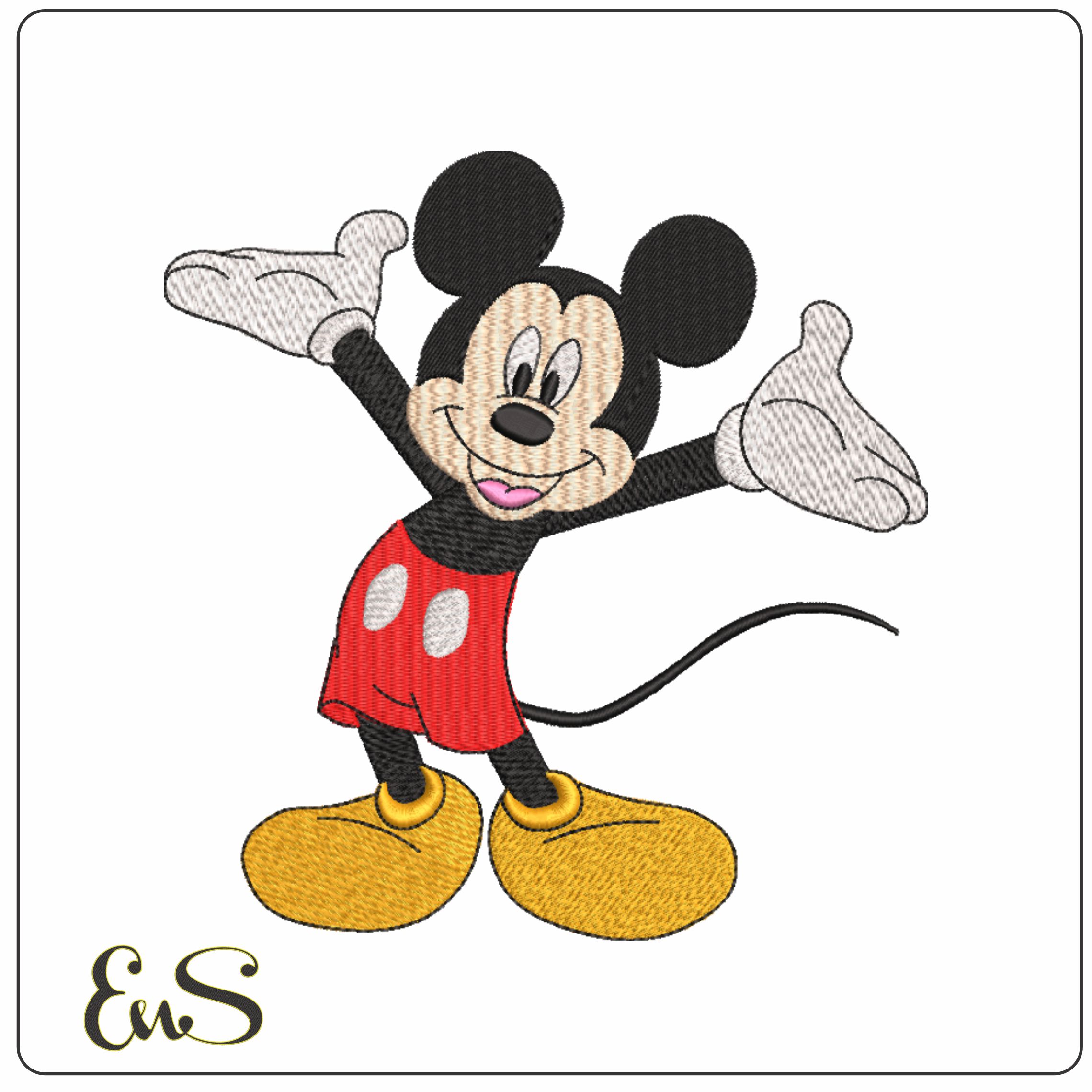 Mickey Mouse Posing - embroidery design file - instant download