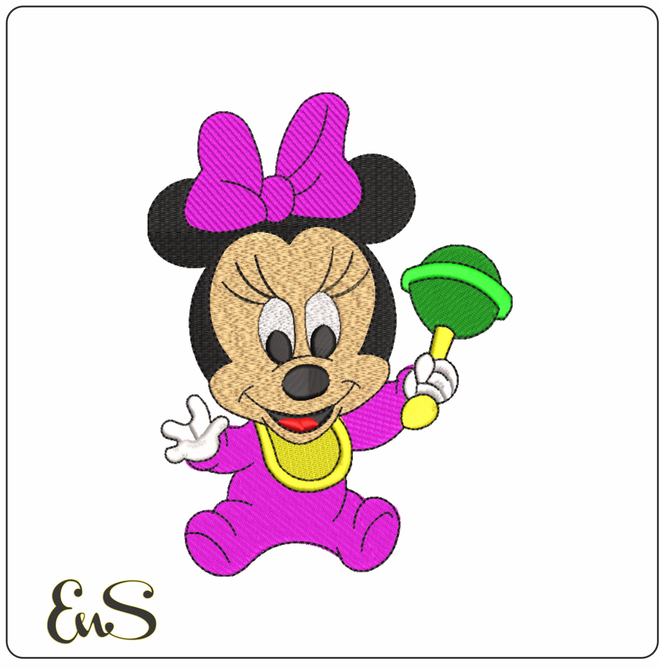 Baby Minnie Mouse - embroidery design file - instant download