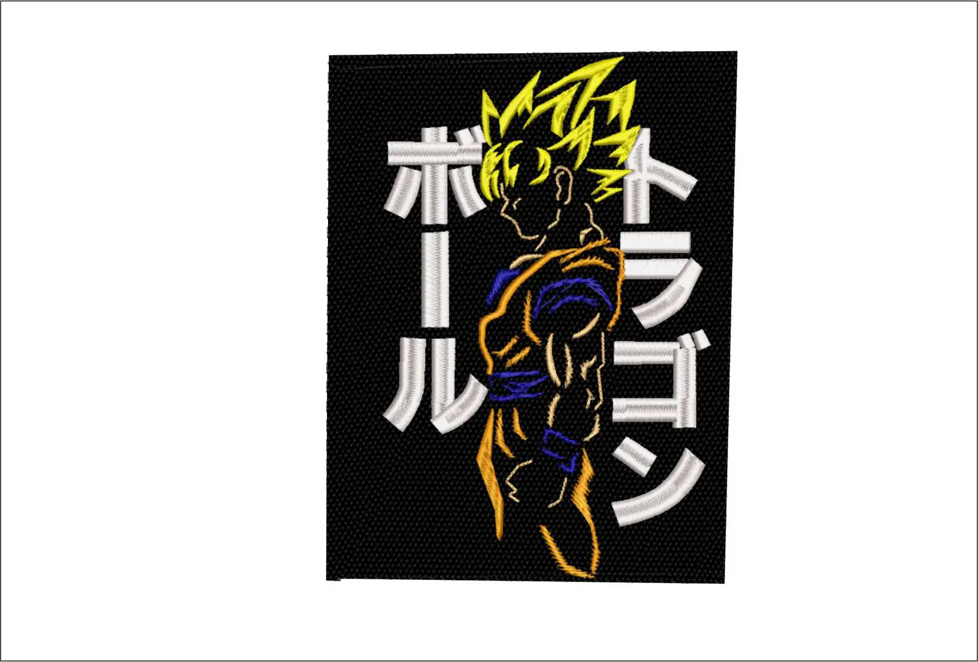 Goku Outline Dragon Ballz - Anime - Nike embroidery design - instant download