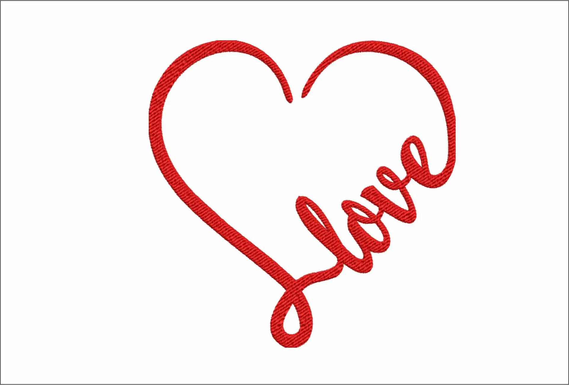 In Love Heart - Cartoon embroidery design file - instant download