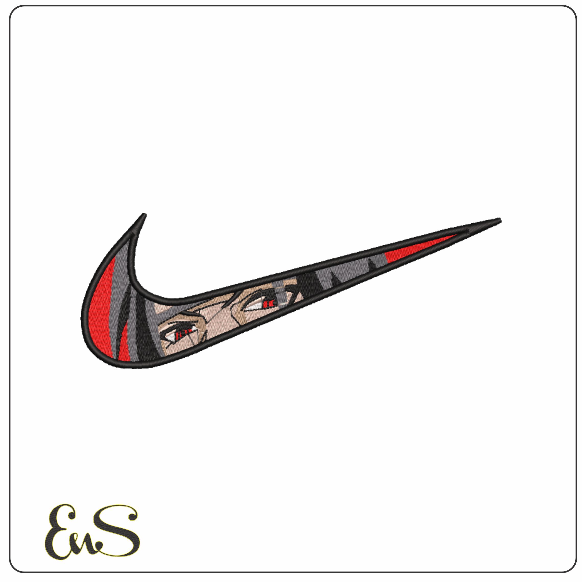 Nike Swoosh Itachi Uchiha Eyes - Anime - Nike embroidery design - instant download
