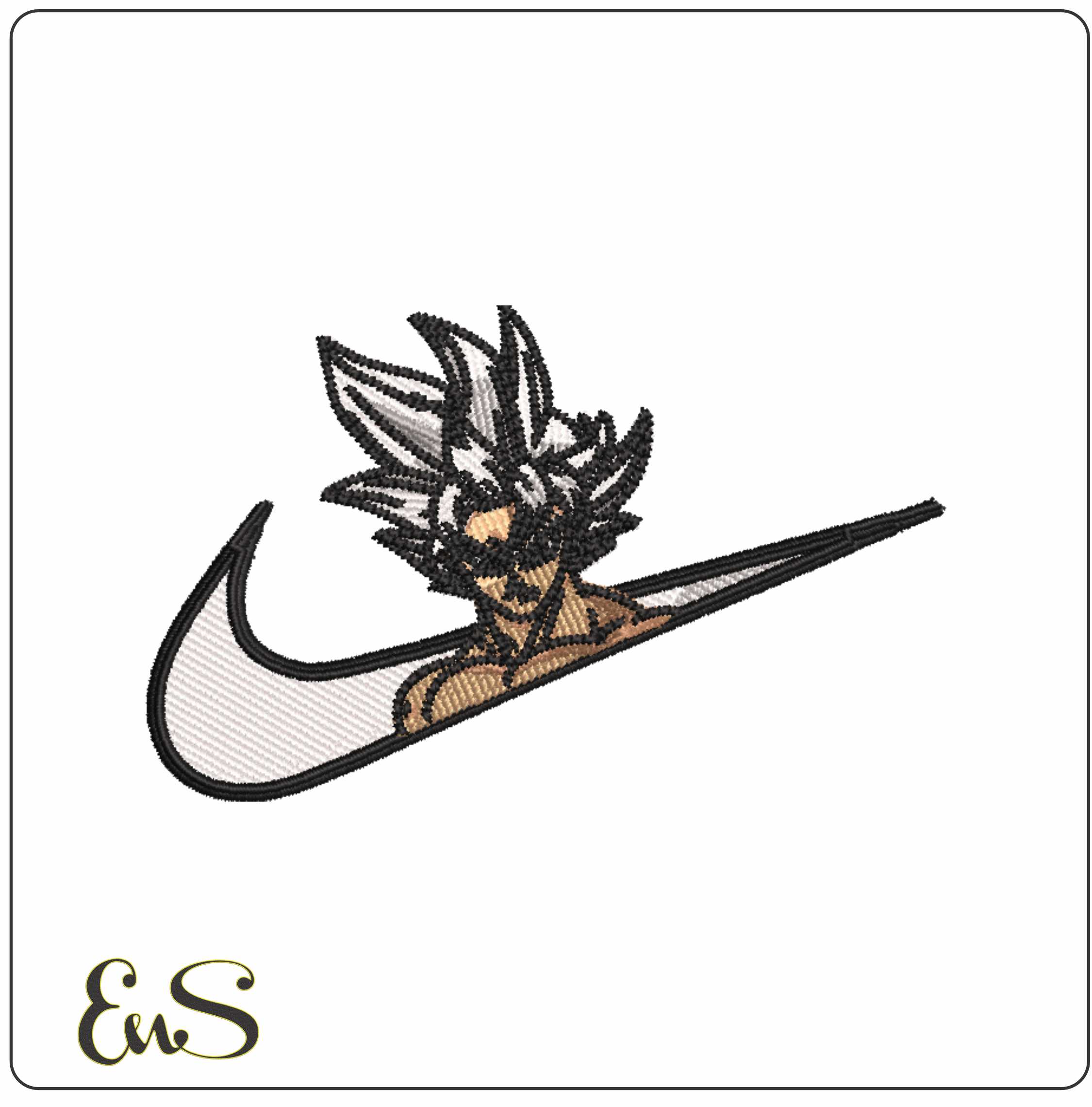 Nike Swoosh San Guko - Anime - Nike embroidery design - instant download