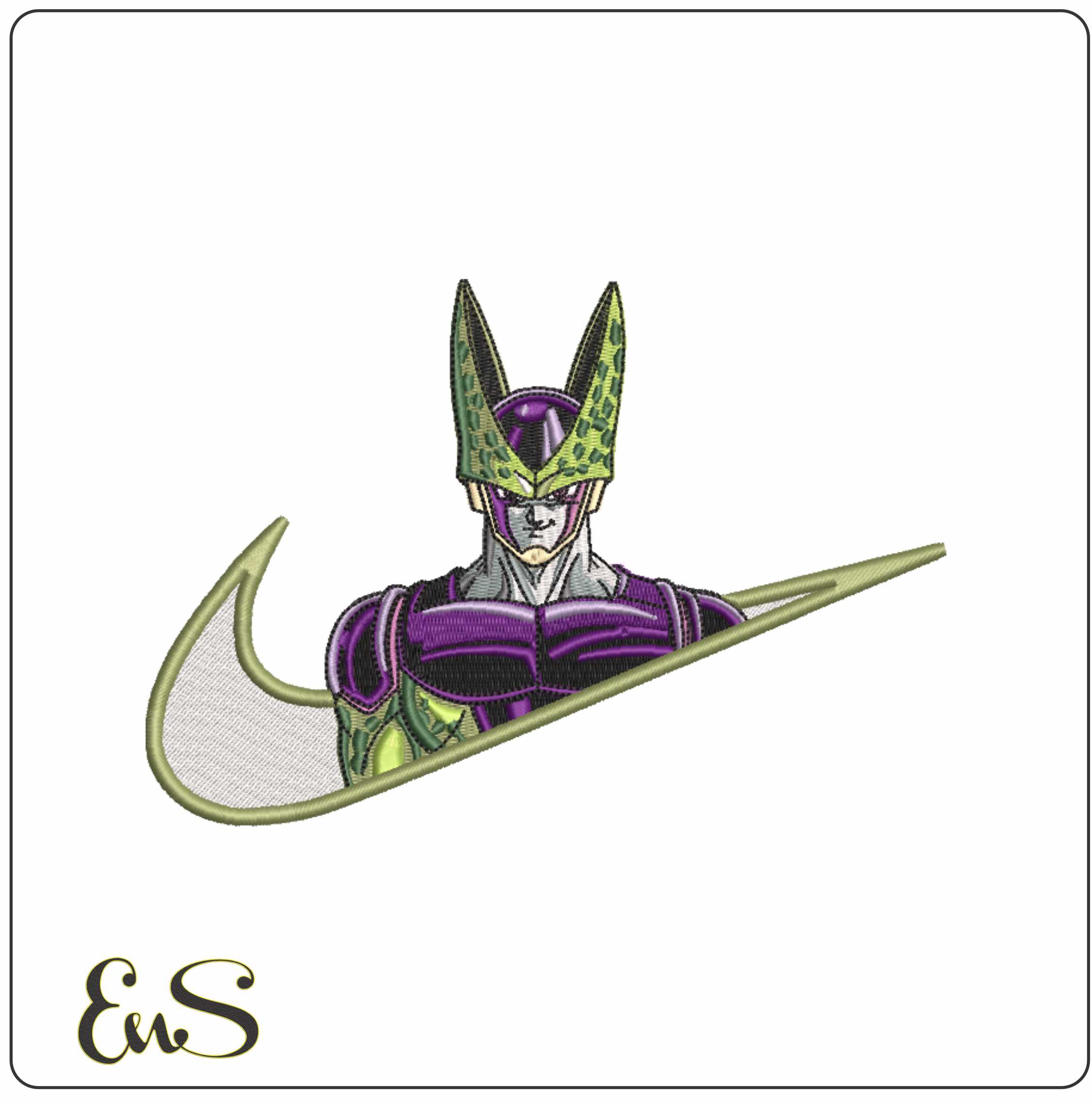 Nike Swoosh Dragon Ballz - Anime - Nike embroidery design - instant download