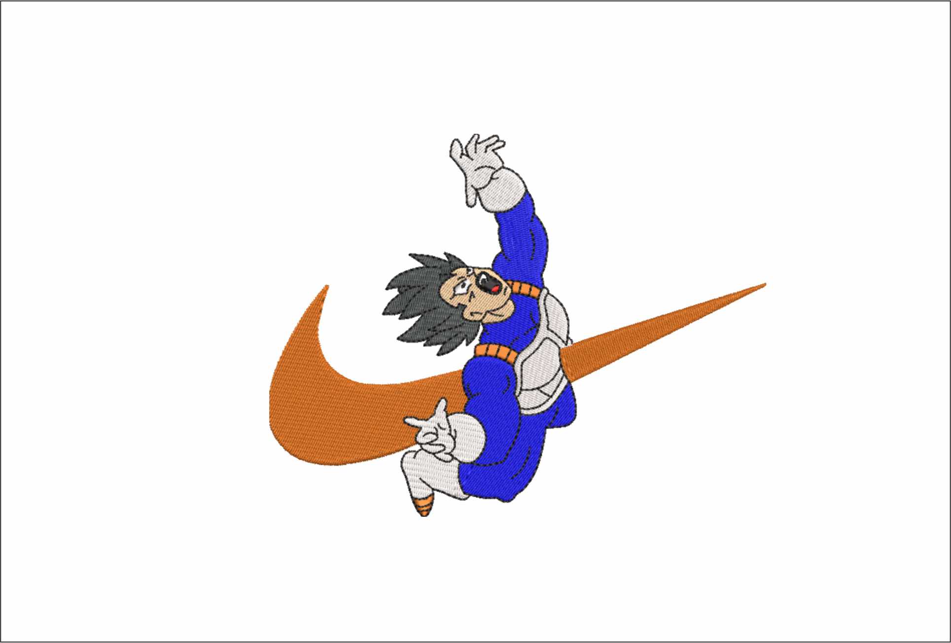 Nike Swoosh Kills Vegeta Dragon Ballz - Anime - Nike embroidery design - instant download