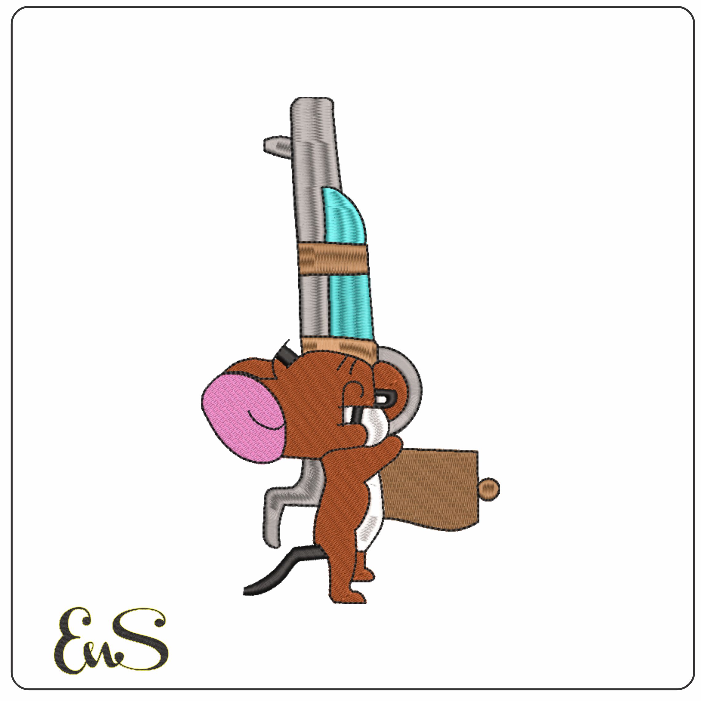 Jerry Duel - Cartoon - Nike embroidery design - instant download