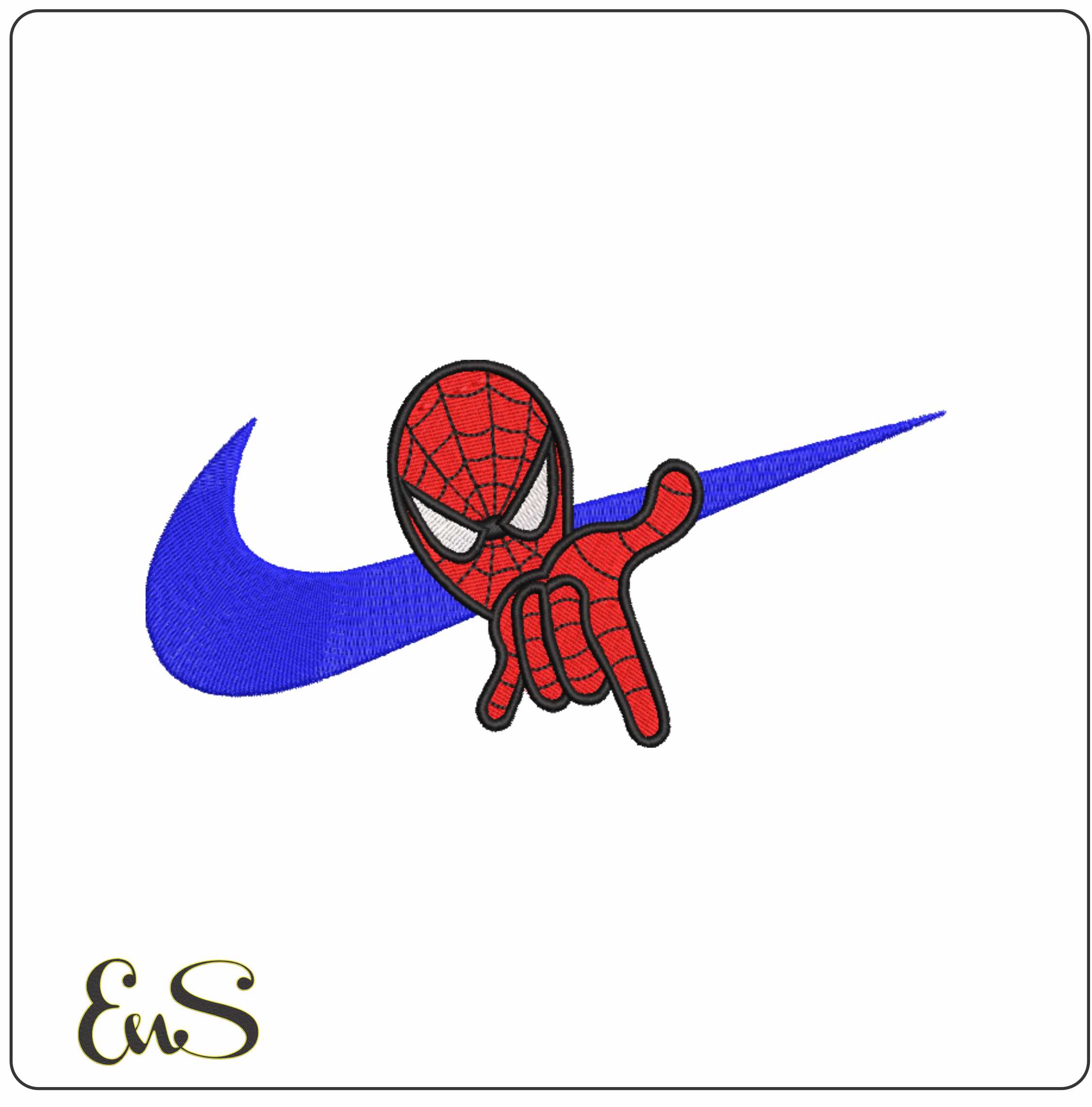 Nike Swoosh Spiderman Shooting Pose - Marvel Comics - Nike embroidery design file - instant download