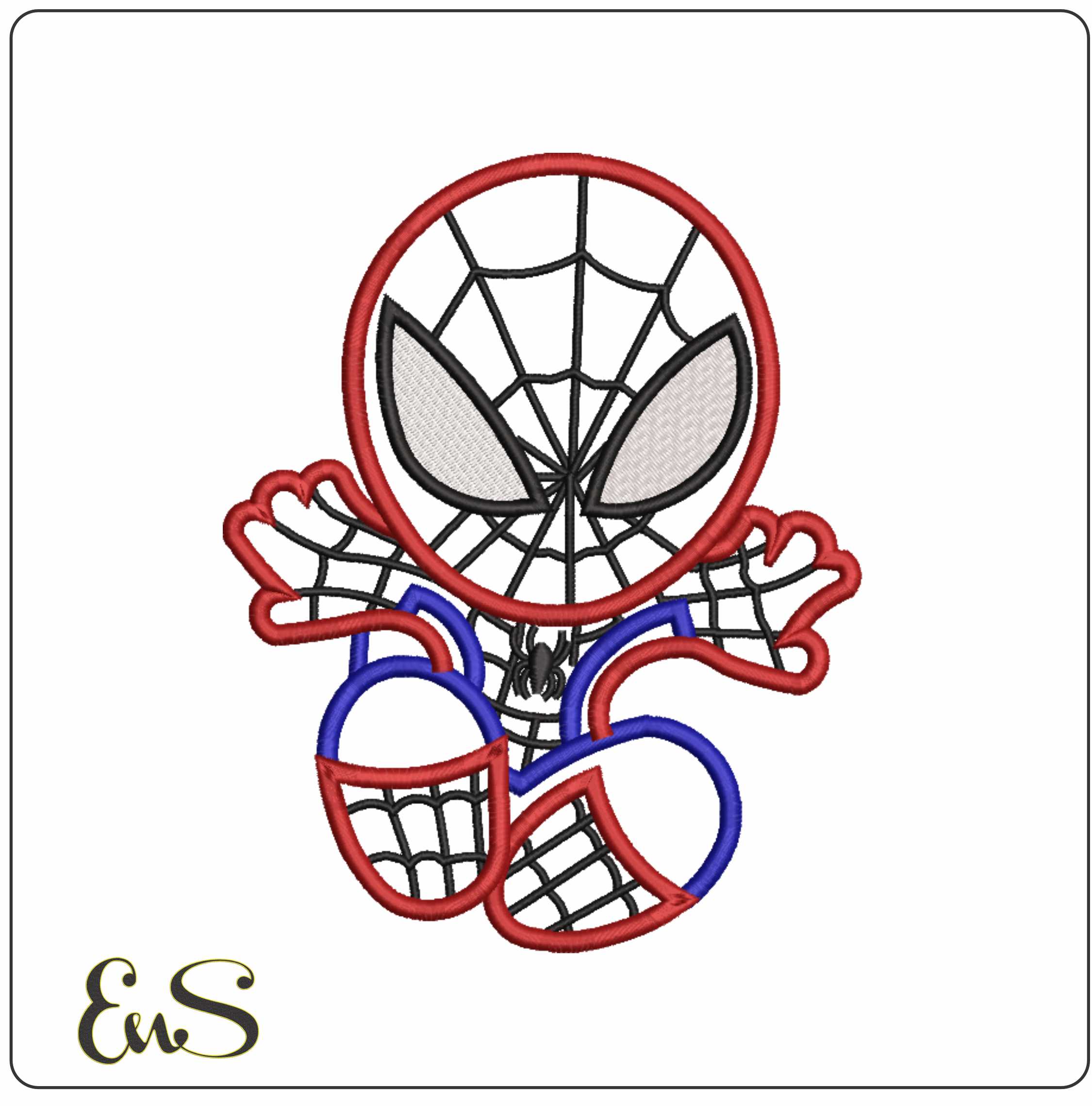 Spiderman Ghost Cartoon - Marvel Comics - Nike embroidery design file - instant download