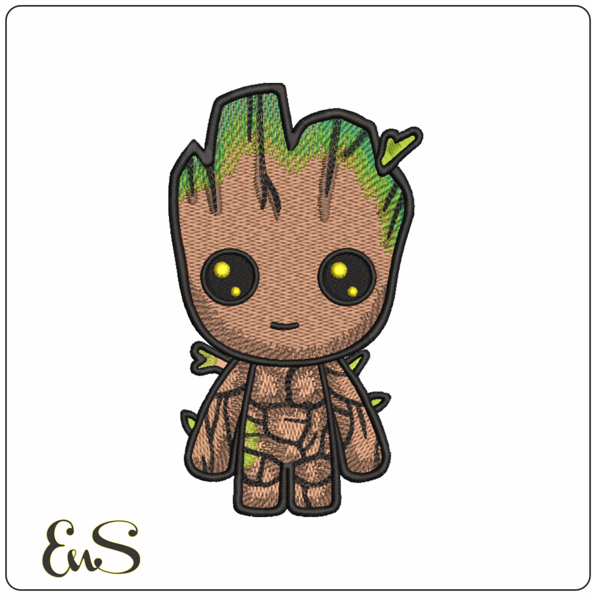 Groot - Guardian of the Galaxy - Marvel Comics - Nike embroidery design file - instant download
