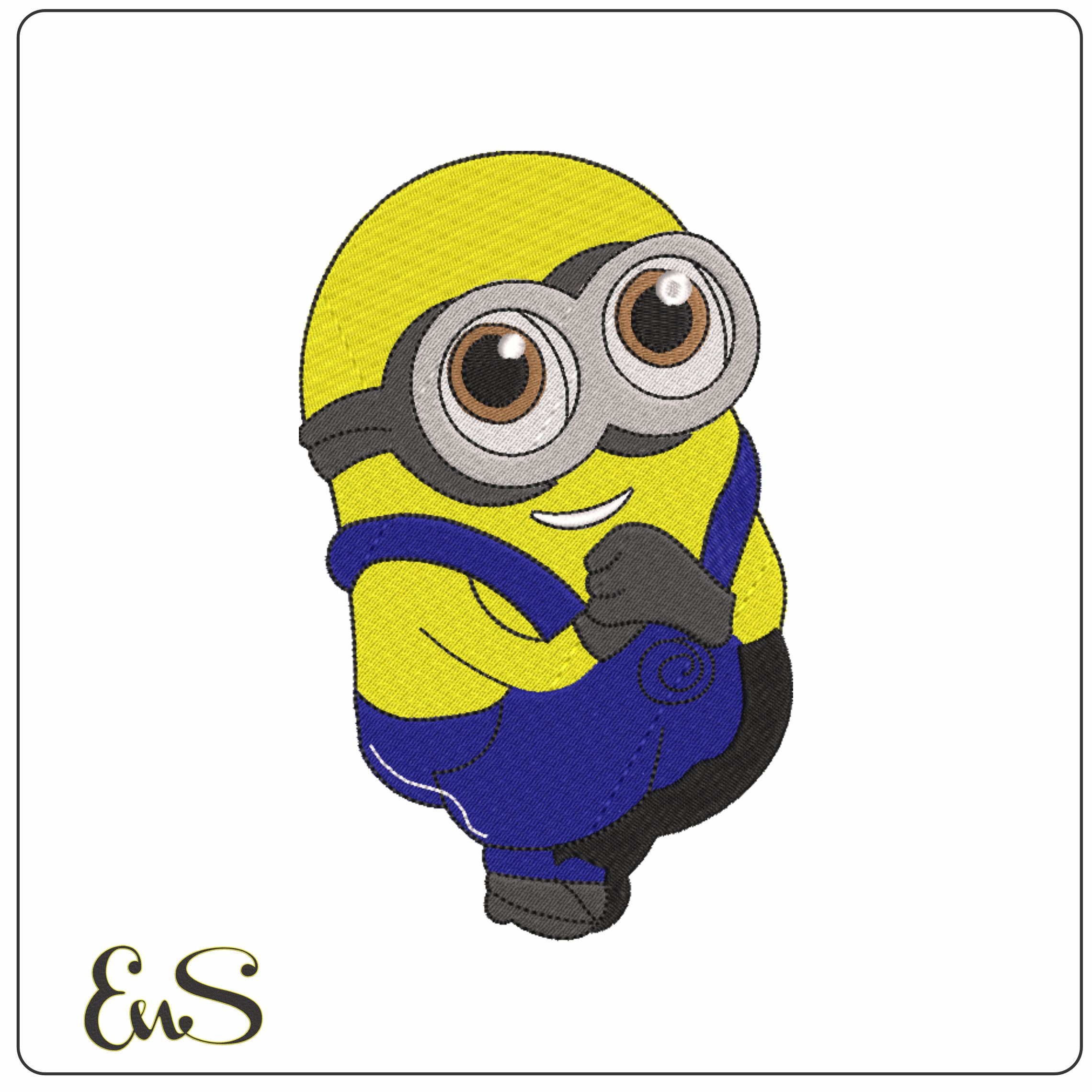 Minion Hug - embroidery design file - instant download