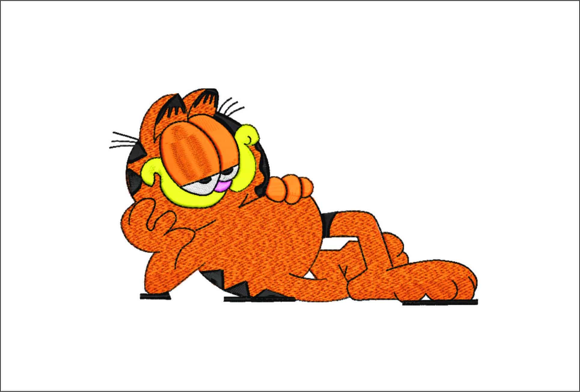 Garfield - Nike embroidery design file - instant download in a frame