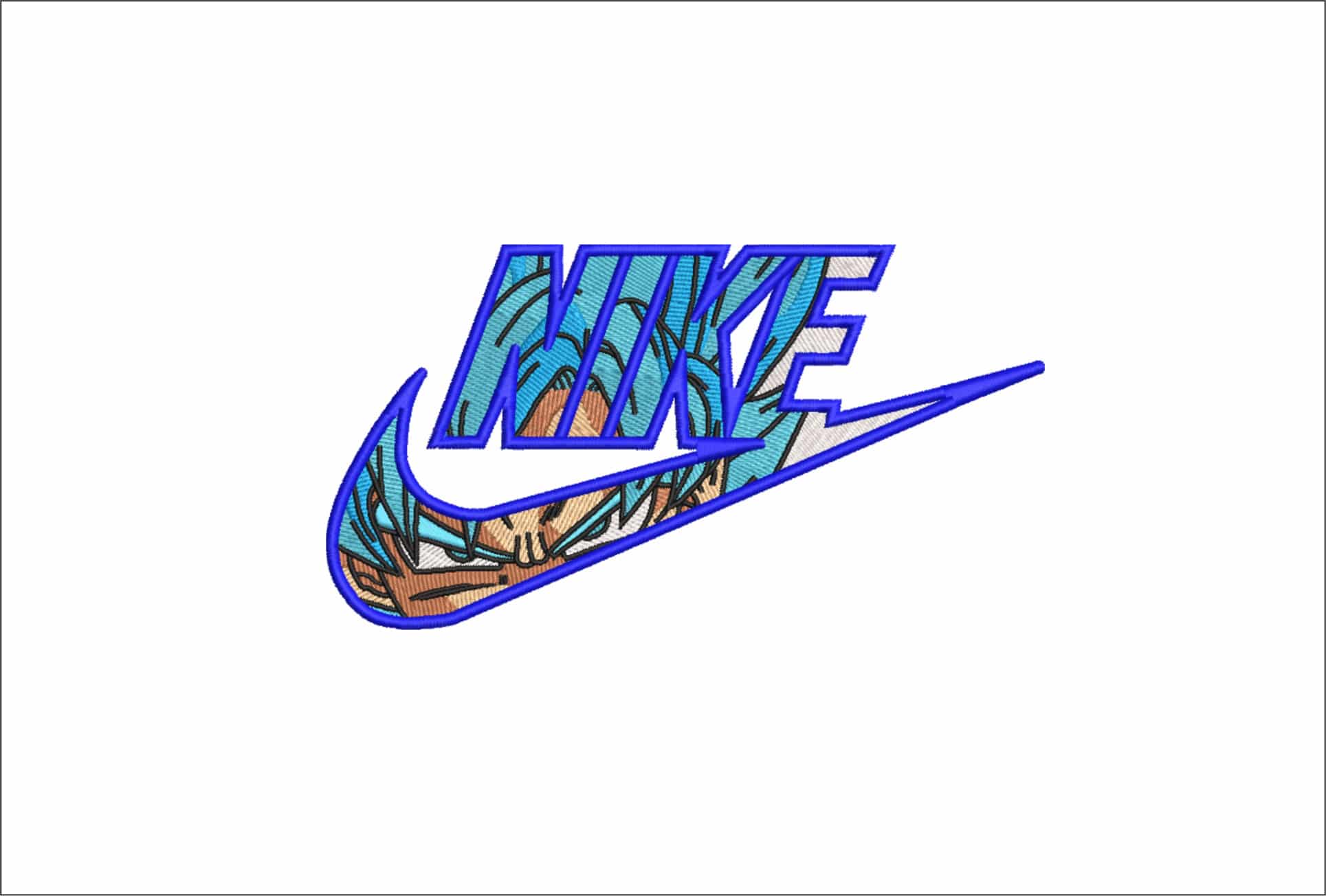 Nike Swoosh Blue Eyes Dragon Ballz - Anime - Nike embroidery design - instant download