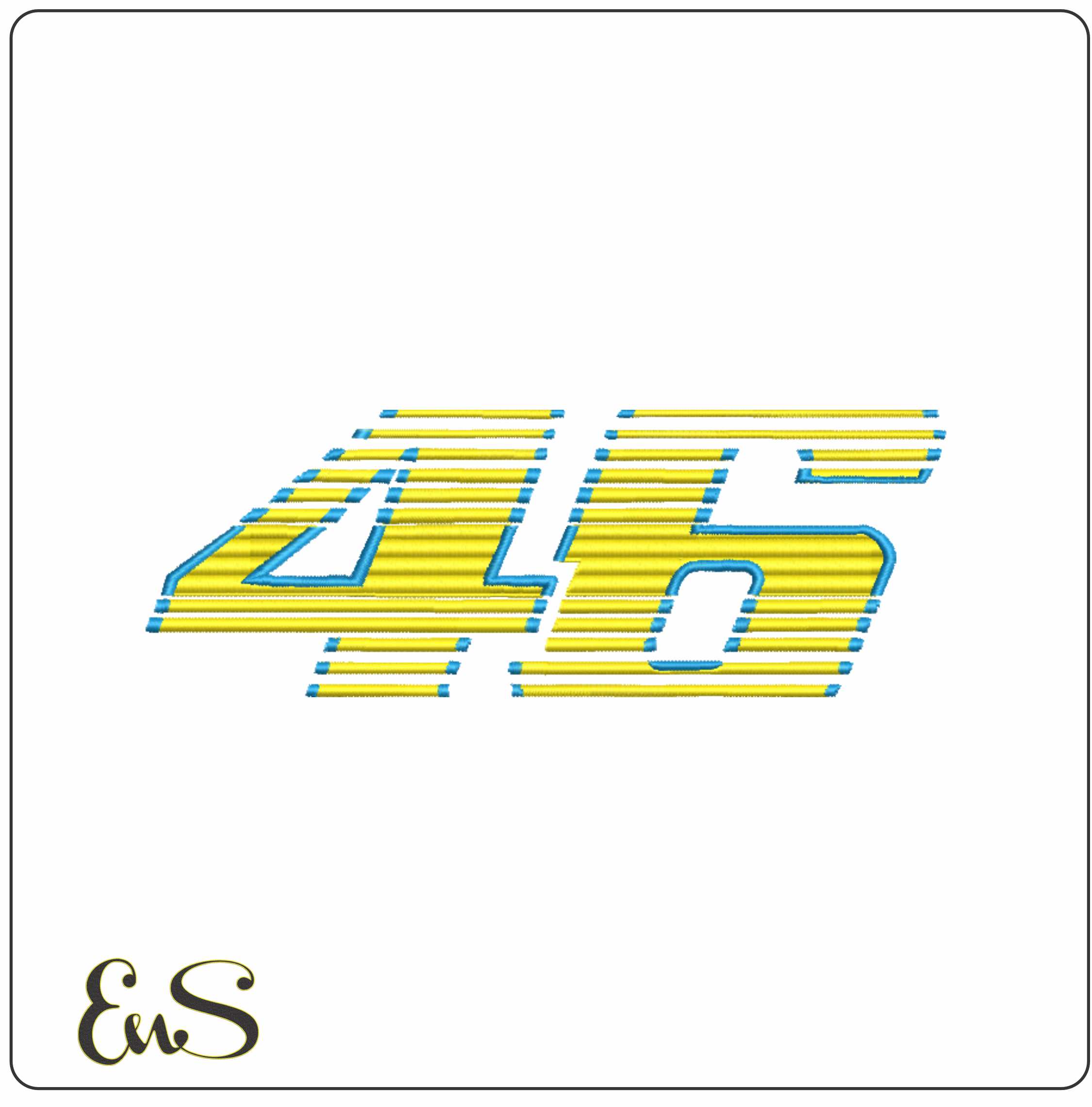 Valentino Rossi The Doctor VR46 Embroidery design - Motor Bike Company machine pattern embroidery file instant download