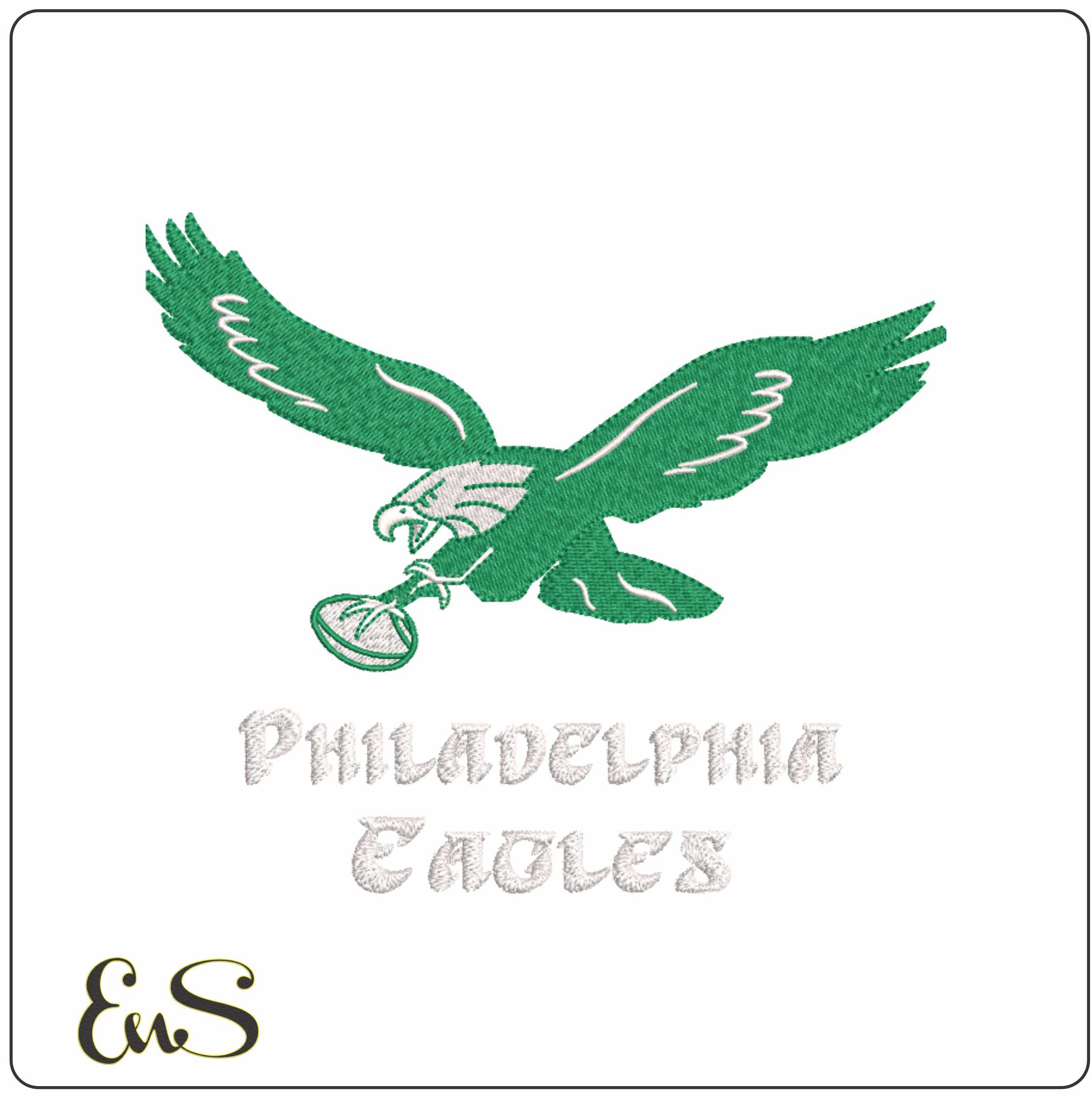Philadelphia Eagles Name - NFL embroidery design file - instant download